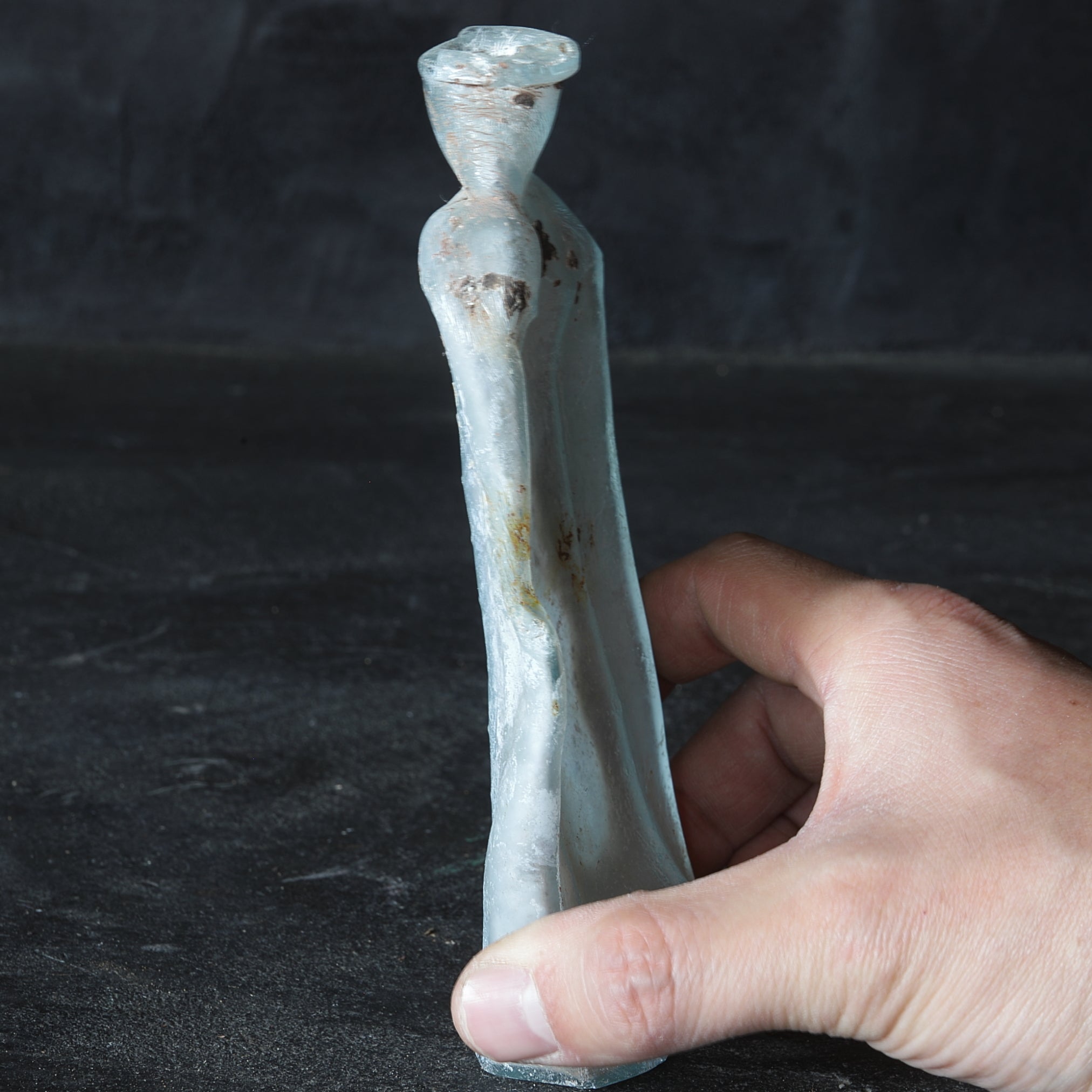 荷蘭古董畸形銀化玻璃瓶(近代, 西元19–20世紀)