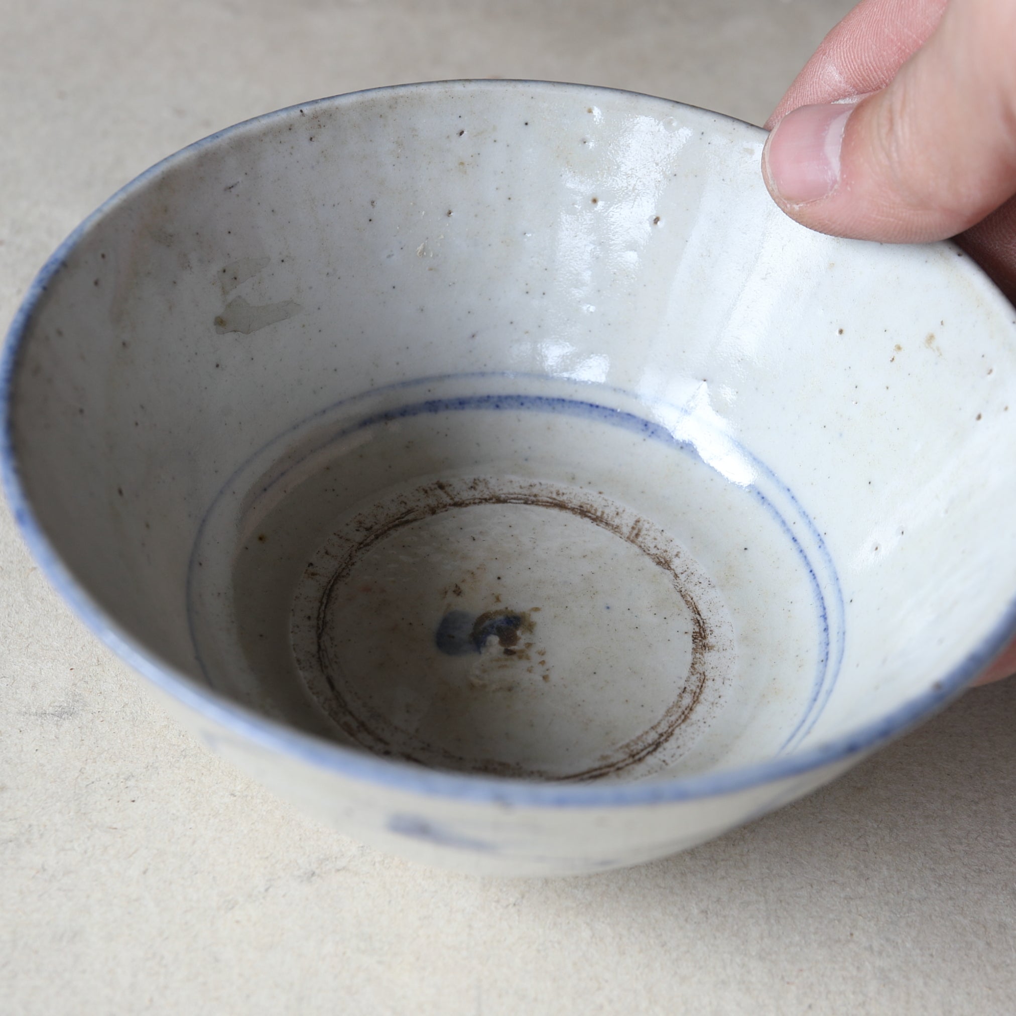 TAZÓN DE TÉ, Ko-Sometsuke, con diseño de hierba, juego de 5, Dinastía Ming(1368–1644 d. C.)