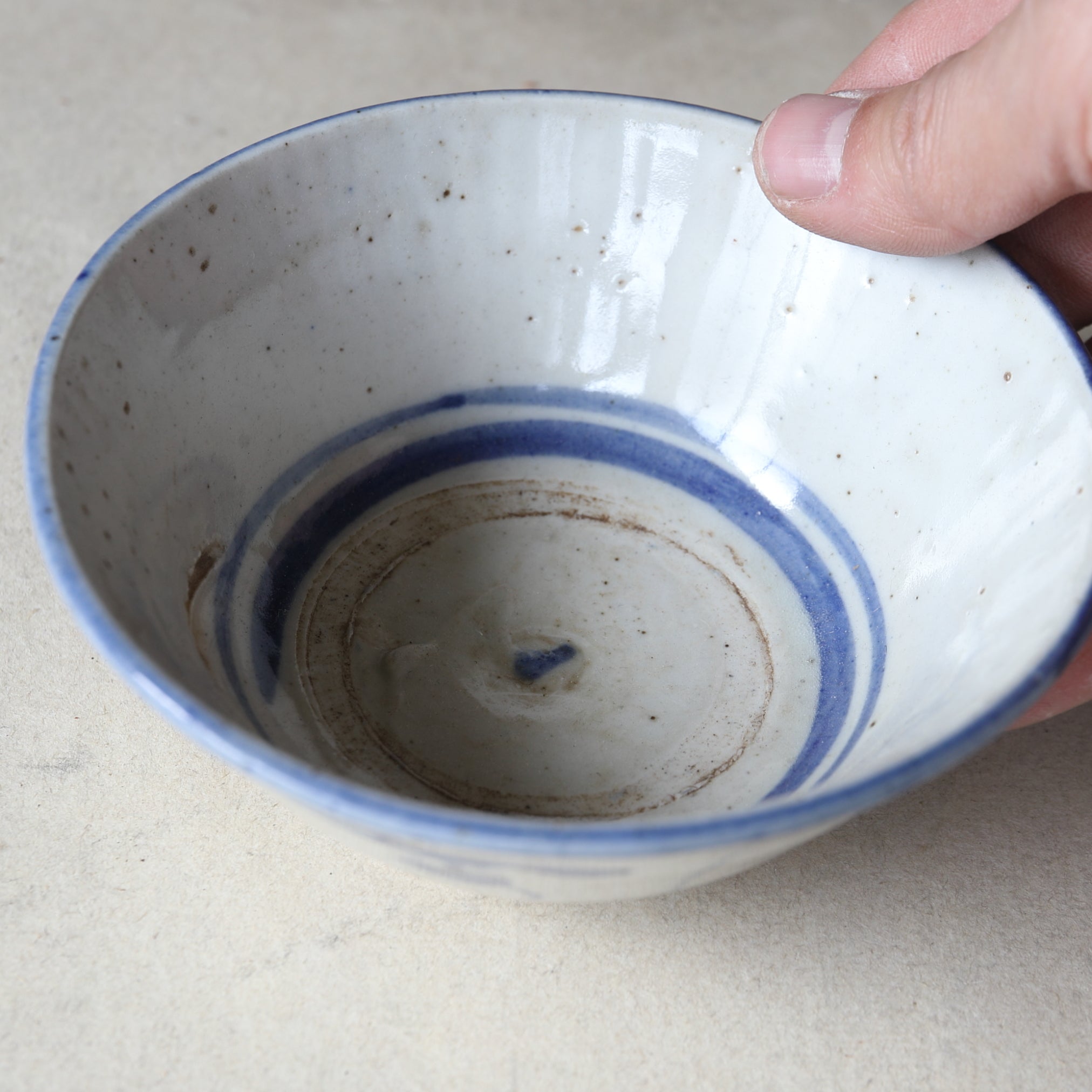 TAZÓN DE TÉ, Ko-Sometsuke, con diseño de hierba, juego de 5, Dinastía Ming(1368–1644 d. C.)