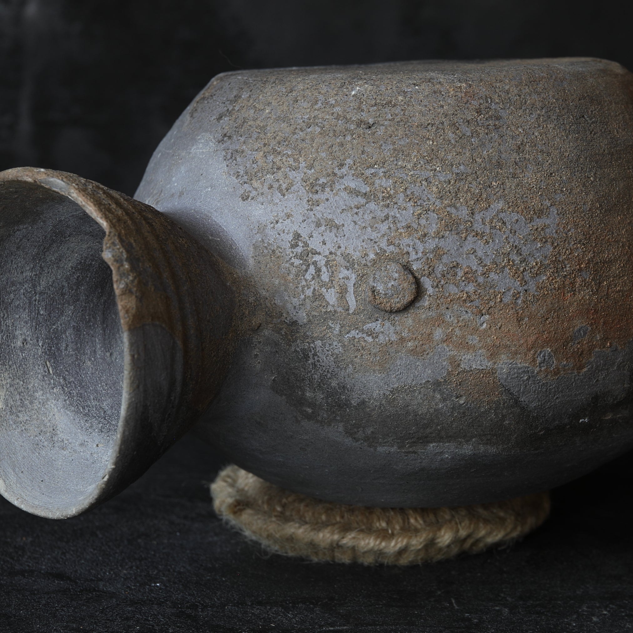 BOTTLE WITH HANDLE, Sue Ware, Kofun Period(250-581CE)