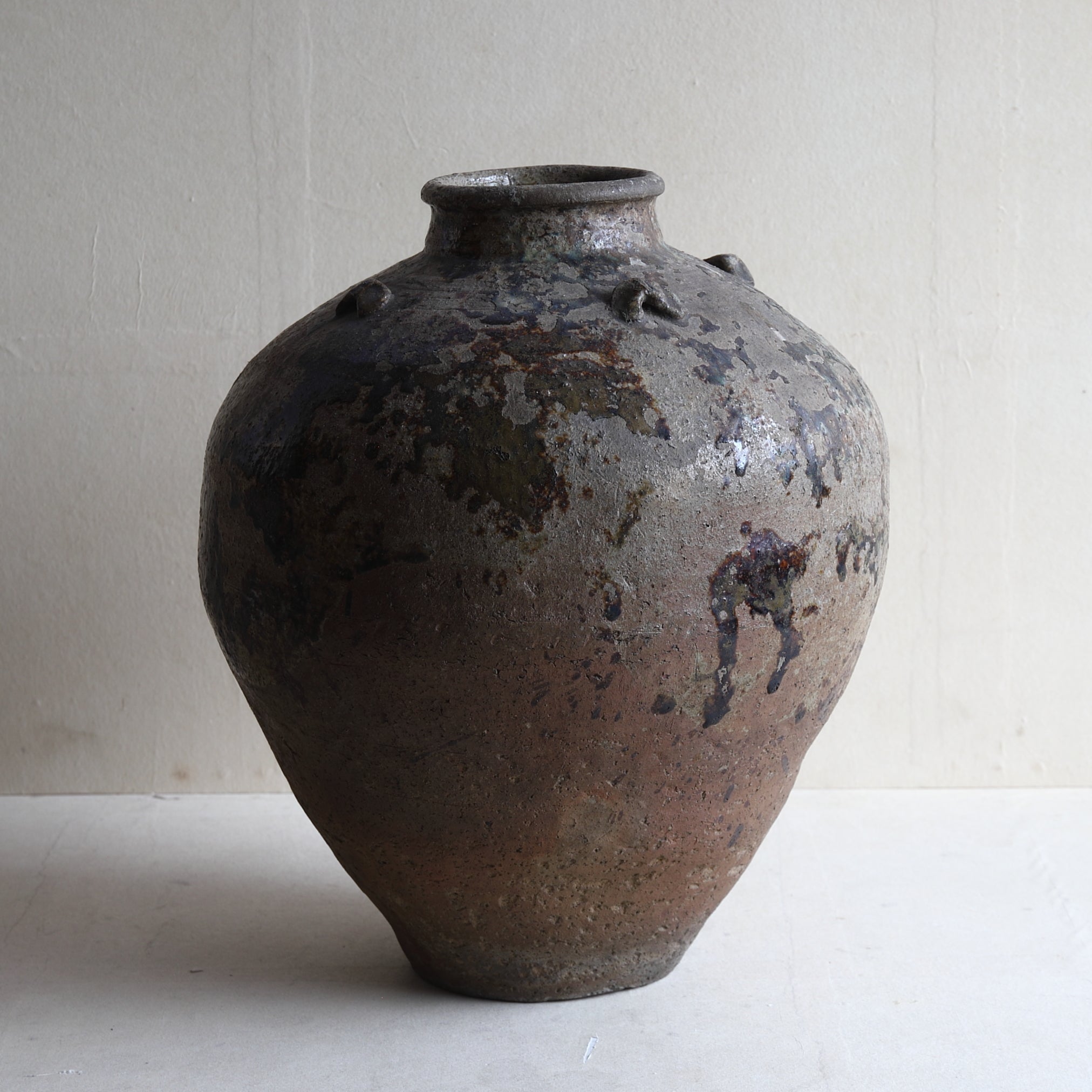 OLD FOUR-HANDLED JAR, Tamba, Edo Period(1603–1867CE)