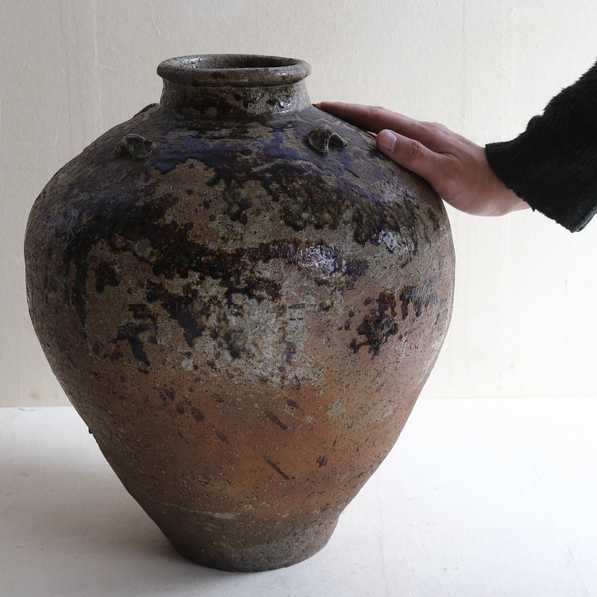 OLD FOUR-HANDLED JAR, Tamba, Edo Period(1603–1867CE)