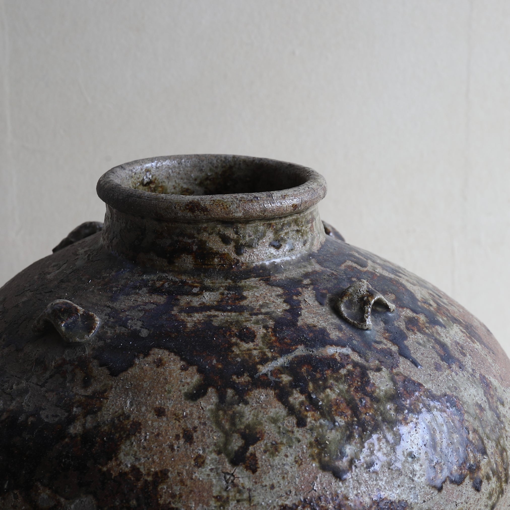 OLD FOUR-HANDLED JAR, Tamba, Edo Period(1603–1867CE)