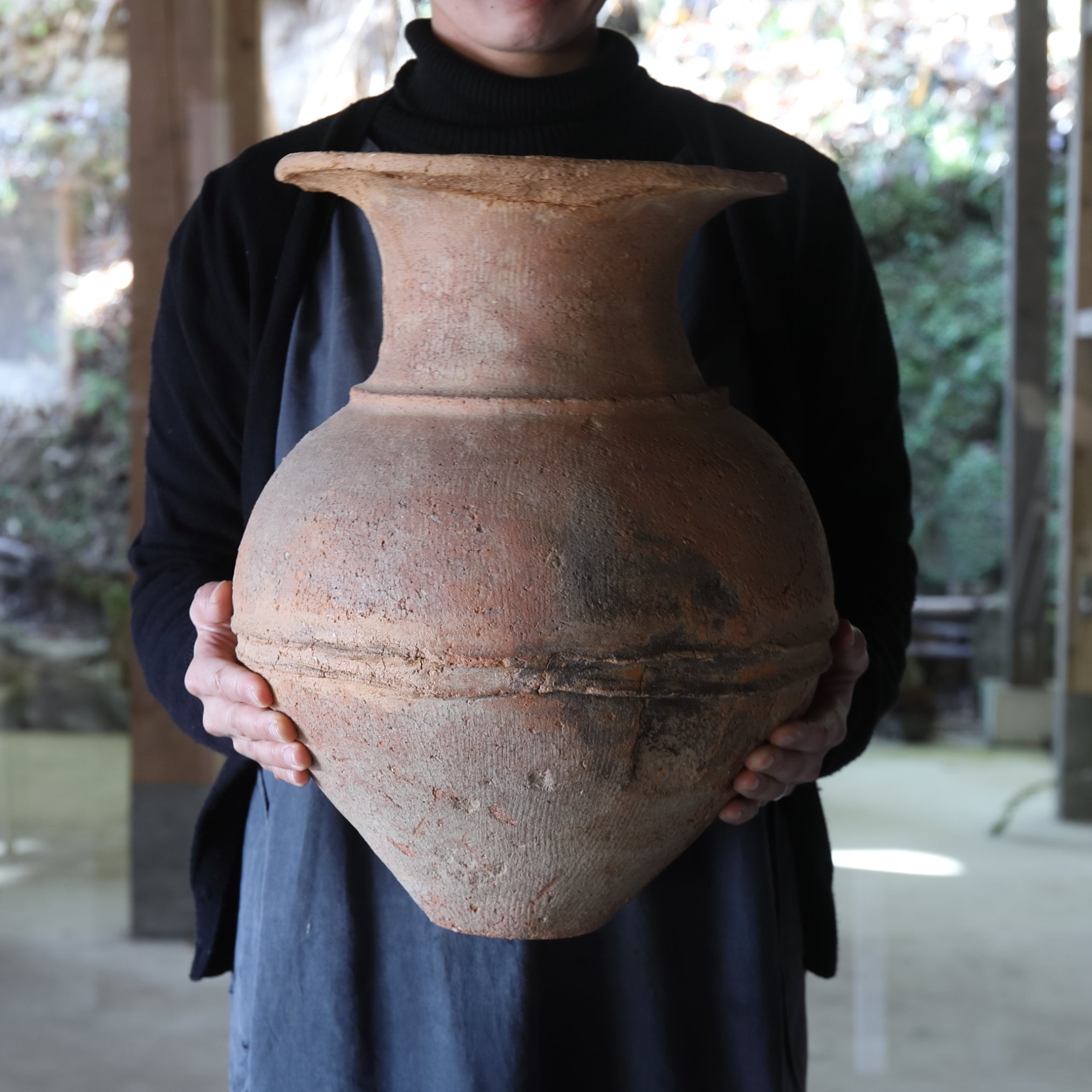 LOZA DE BARRO / CUENCO PROFUNDO, Con decoración, b, Período Yayoi(300 a. C.–250 d. C.)