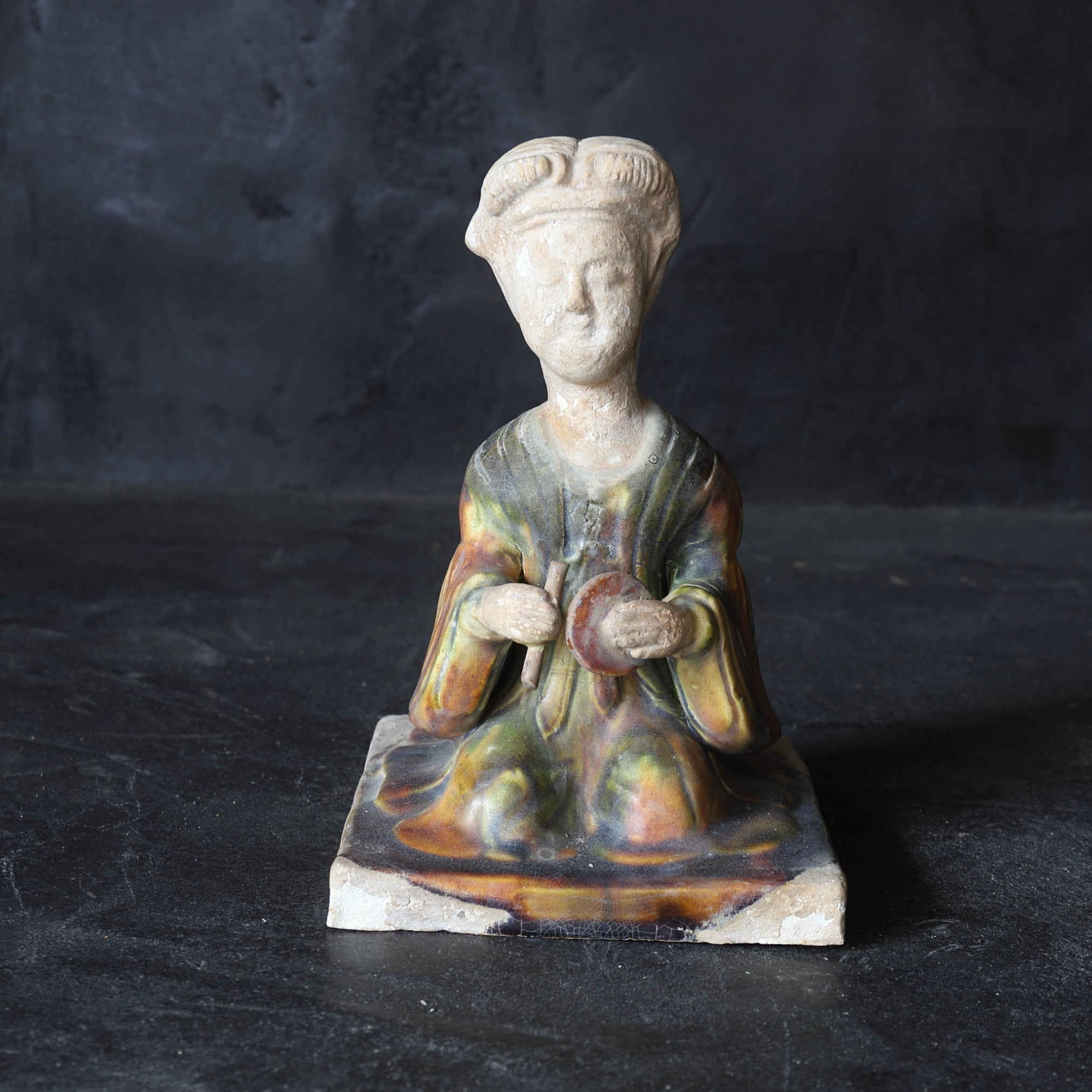 FEMALE FIGURE, Tang Sancai, Tang Dynasty(618-907CE)