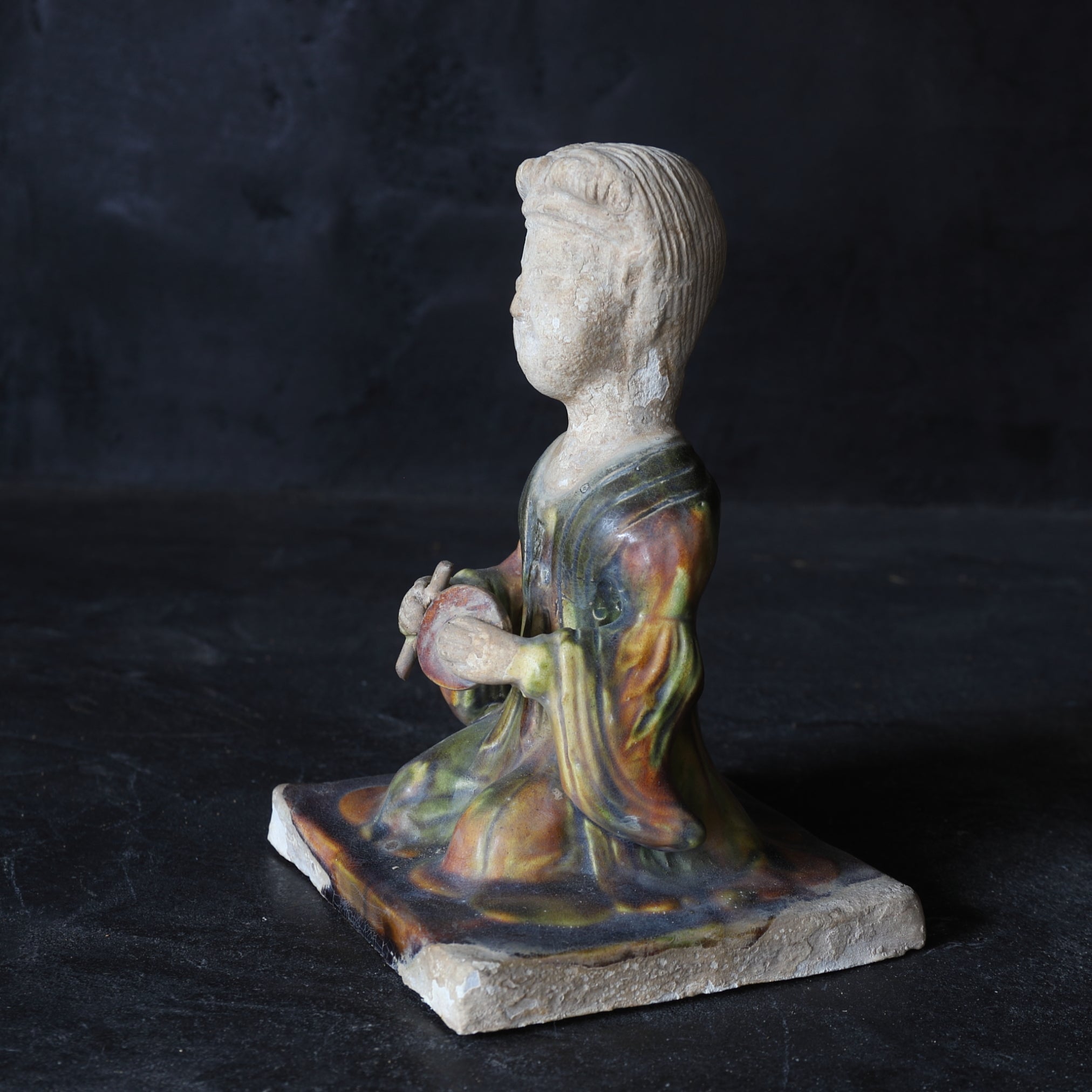 FEMALE FIGURE, Tang Sancai, Tang Dynasty(618-907CE)