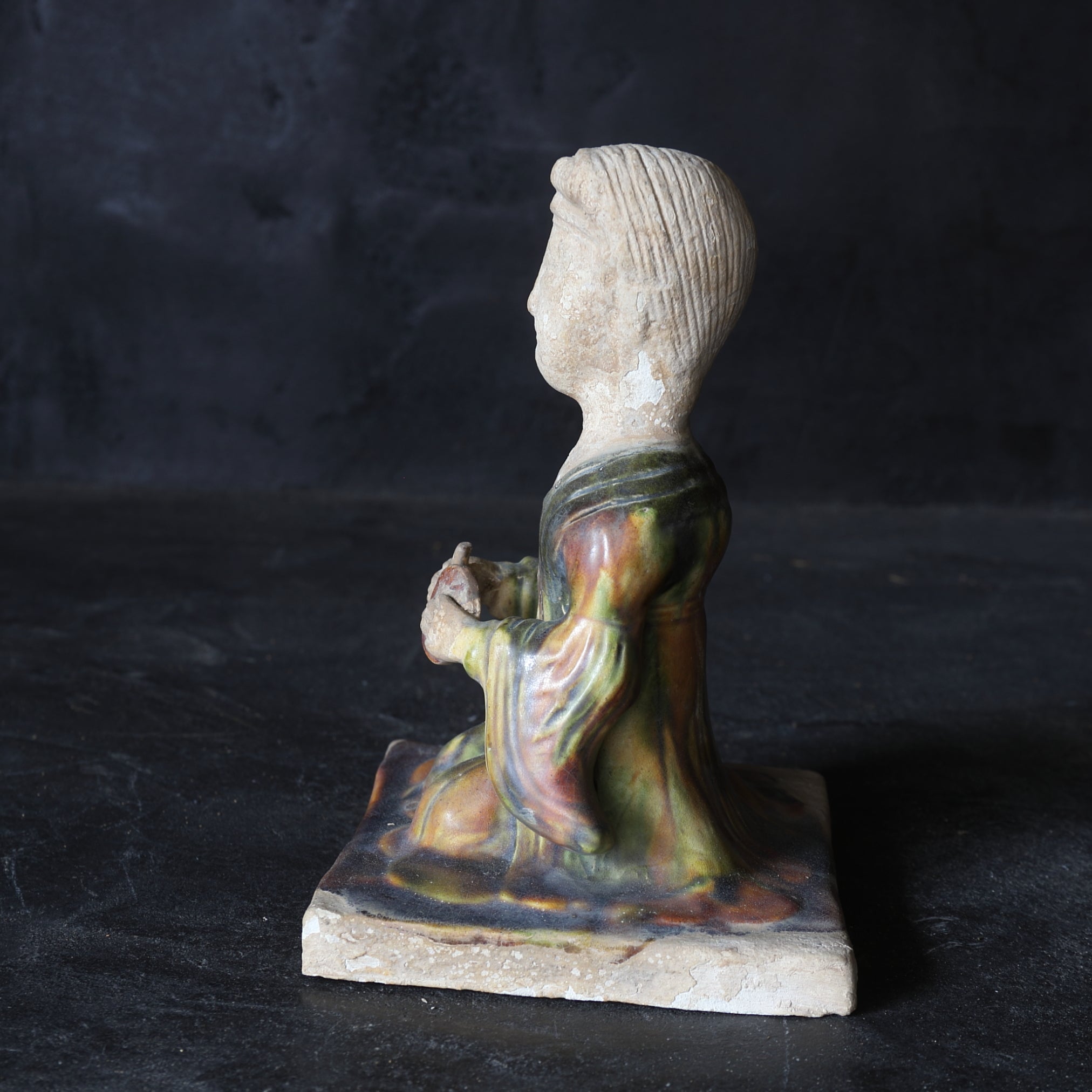 FEMALE FIGURE, Tang Sancai, Tang Dynasty(618-907CE)