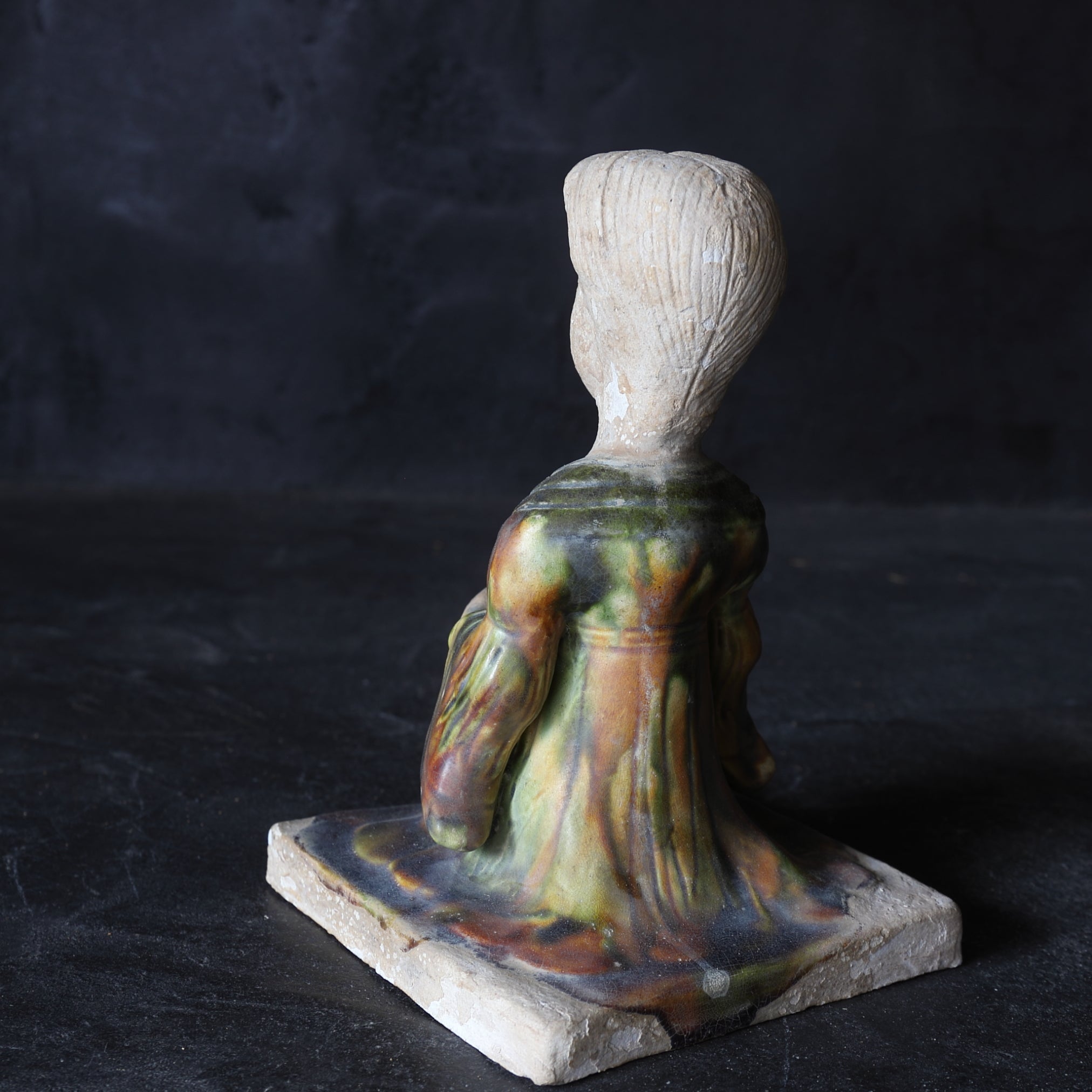 FEMALE FIGURE, Tang Sancai, Tang Dynasty(618-907CE)