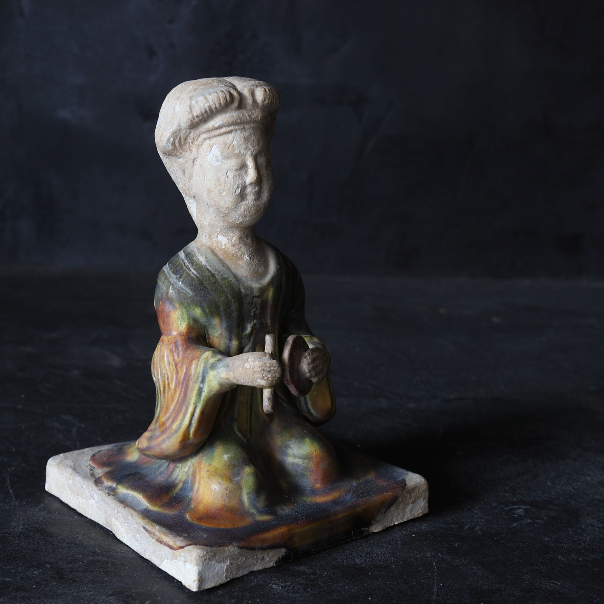 FEMALE FIGURE, Tang Sancai, Tang Dynasty(618-907CE)