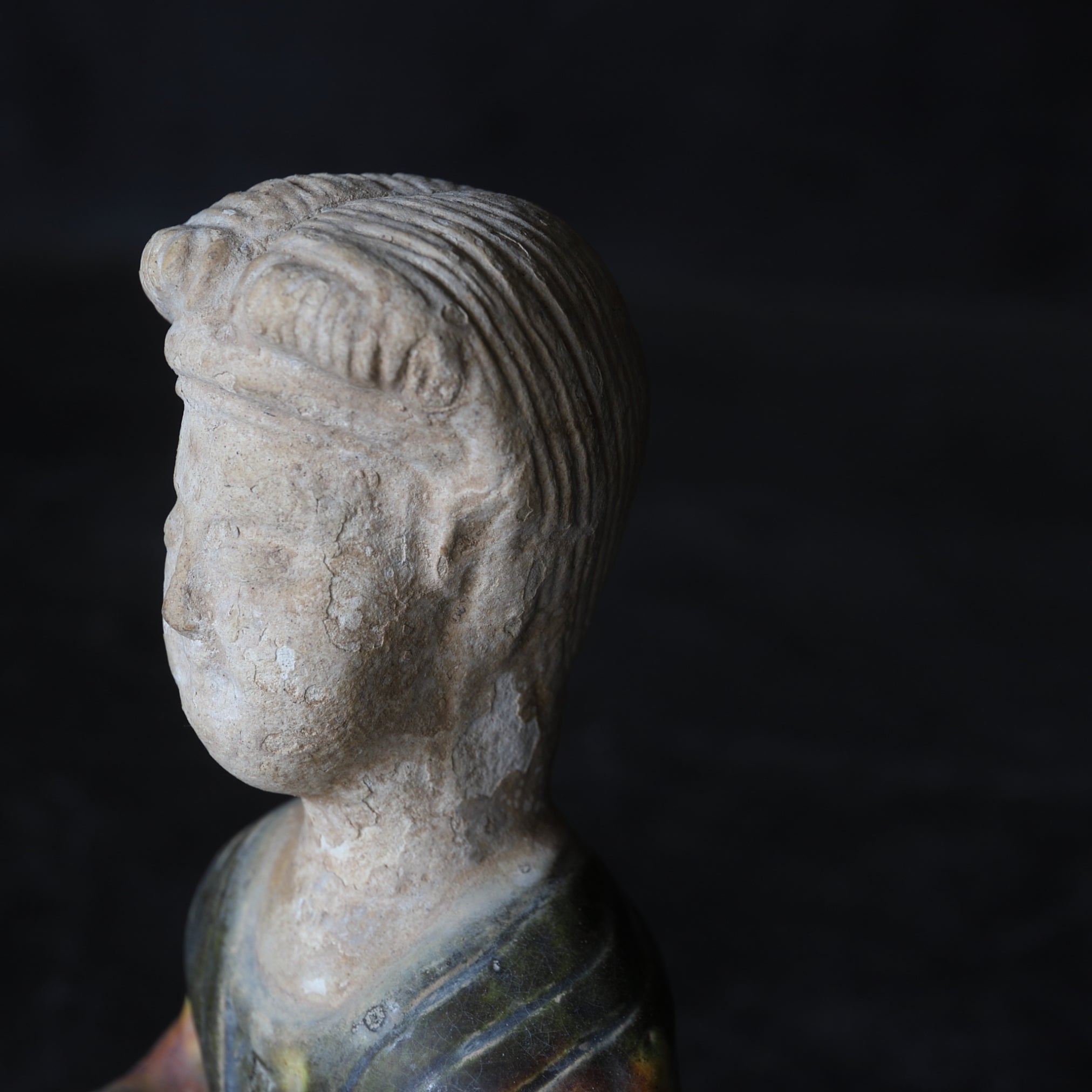 FEMALE FIGURE, Tang Sancai, Tang Dynasty(618-907CE)