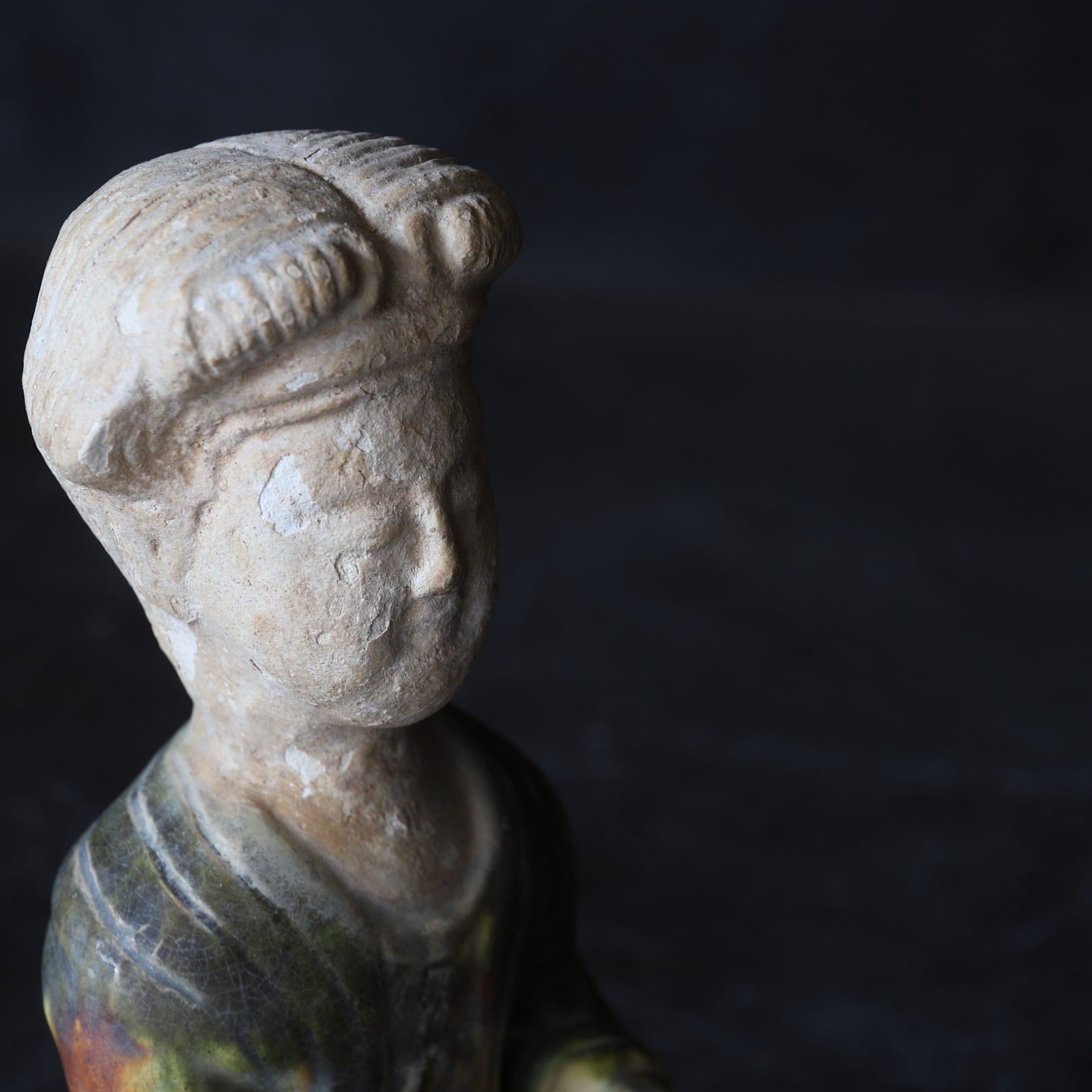 FEMALE FIGURE, Tang Sancai, Tang Dynasty(618-907CE)