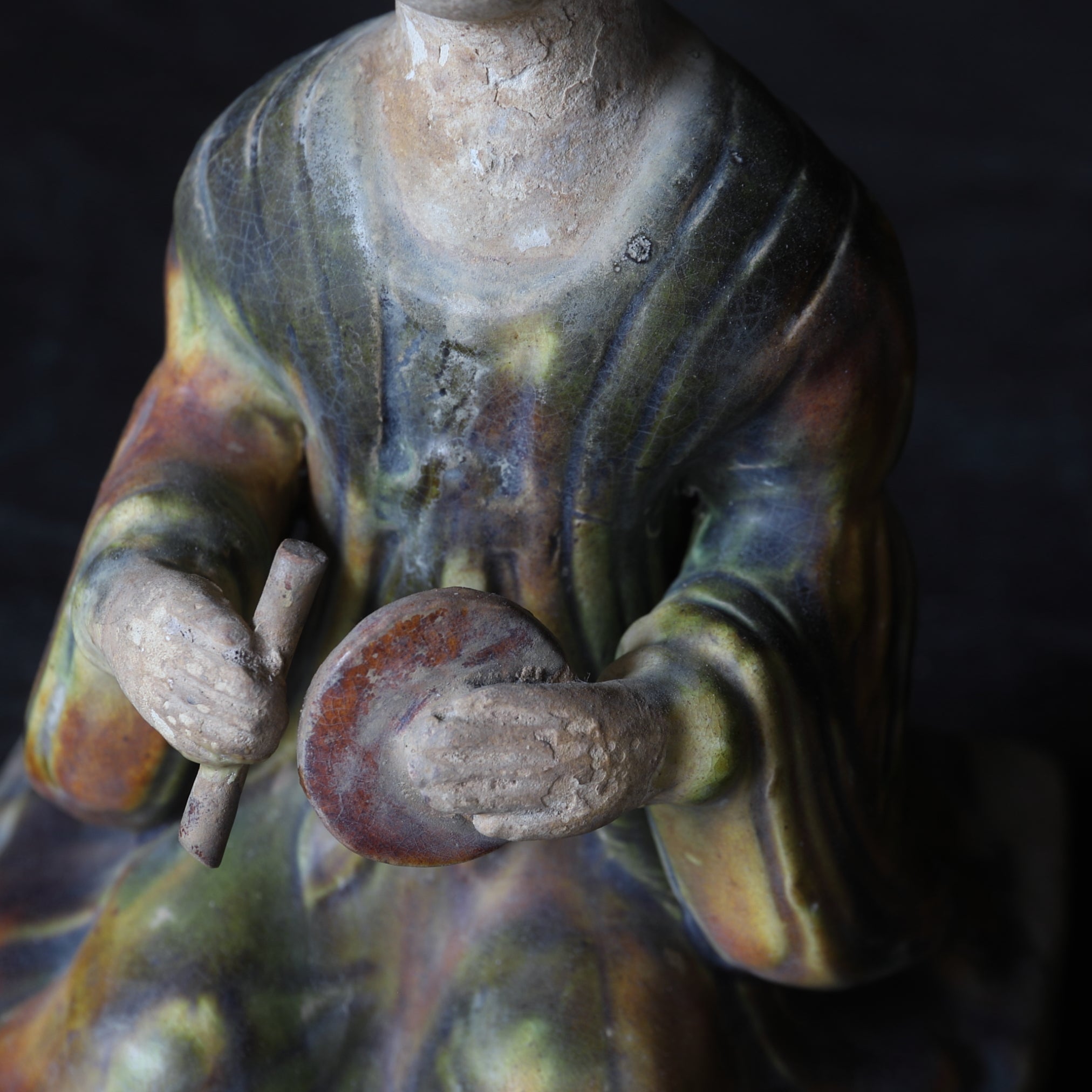 FEMALE FIGURE, Tang Sancai, Tang Dynasty(618-907CE)