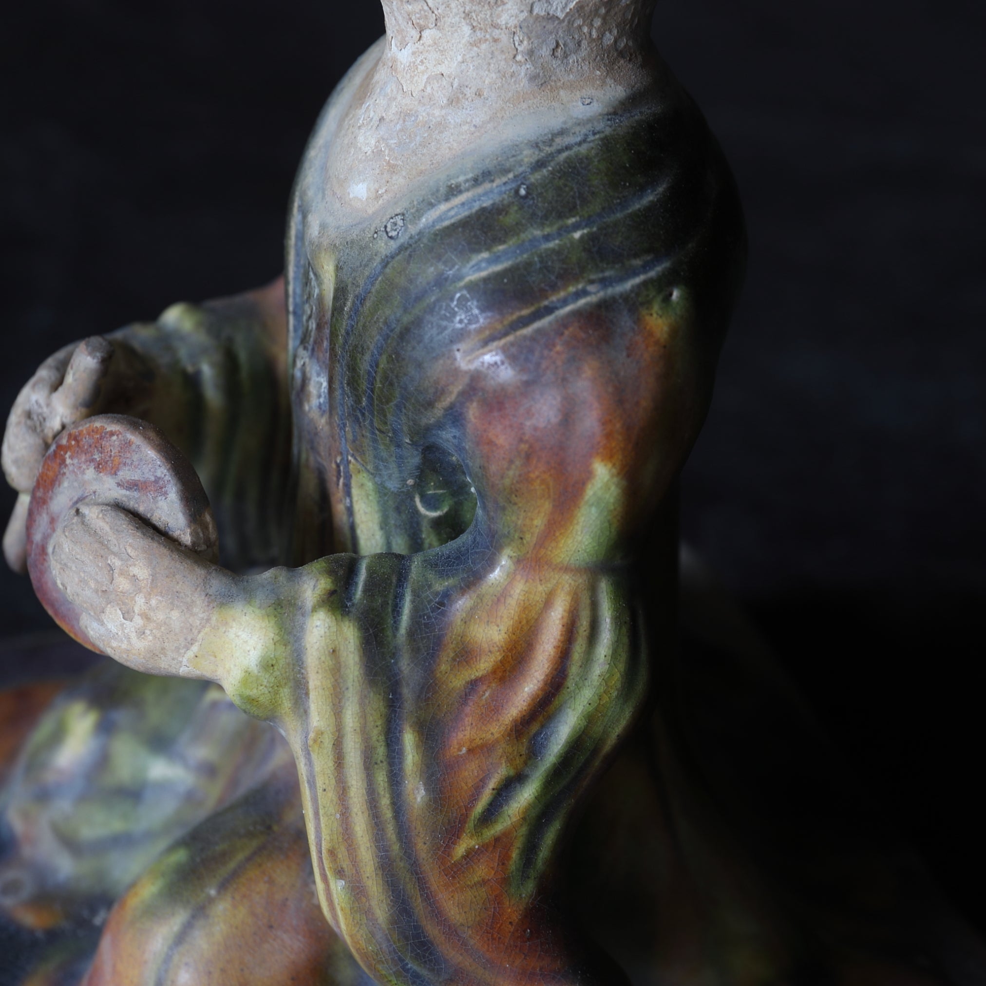 FEMALE FIGURE, Tang Sancai, Tang Dynasty(618-907CE)