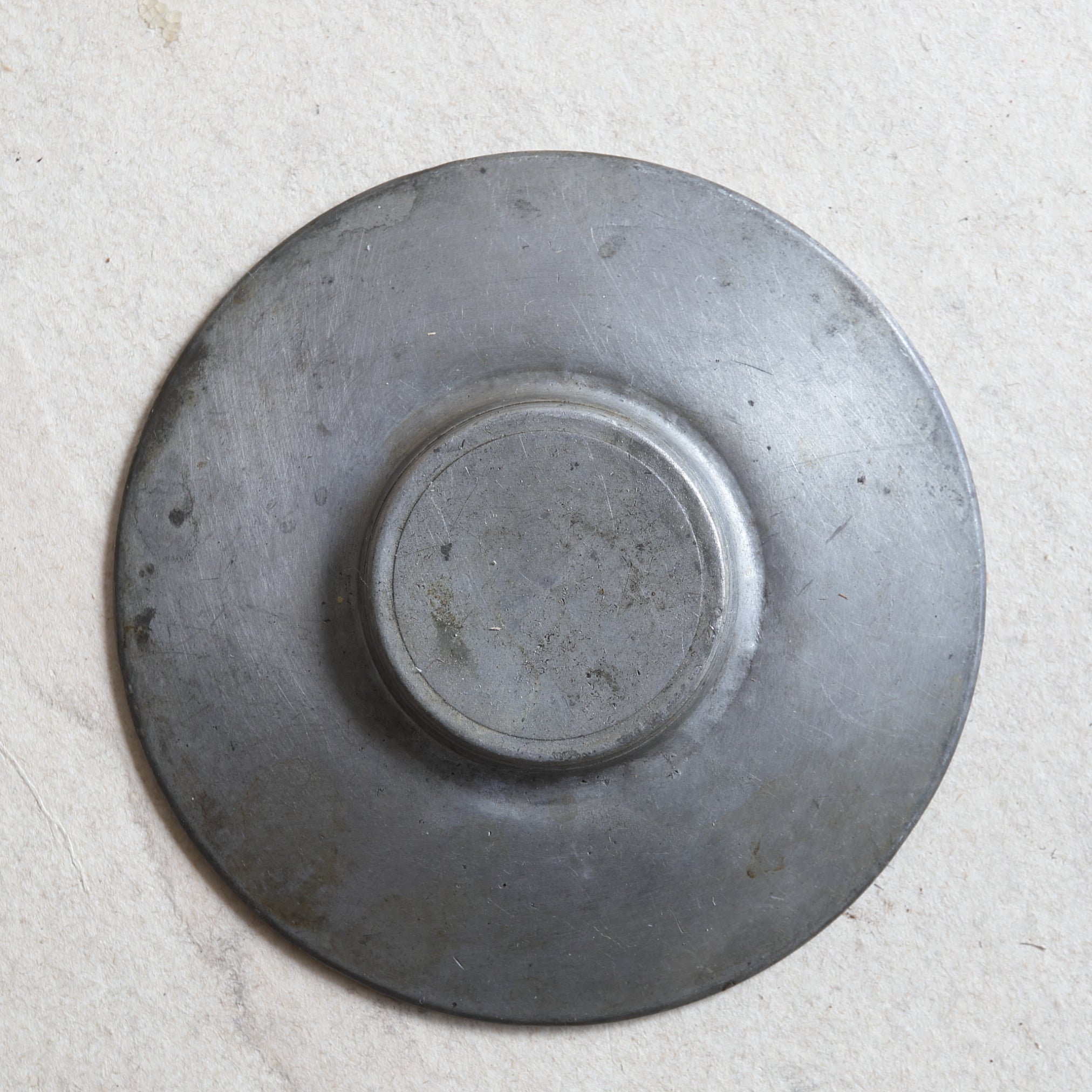 古锡圆式茶托 5件套(清朝, 公元1616年–1911年)