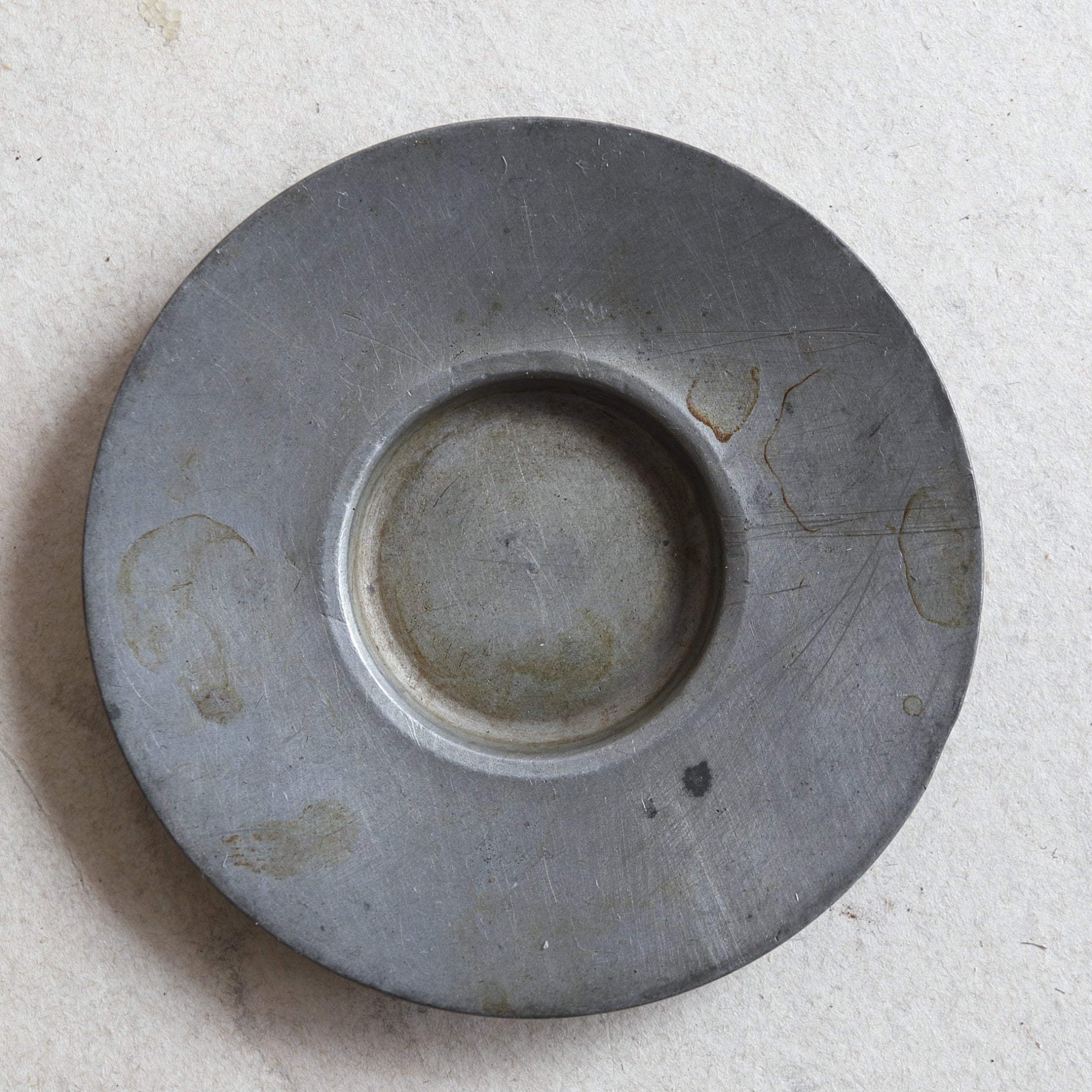 古锡圆式茶托 5件套(清朝, 公元1616年–1911年)