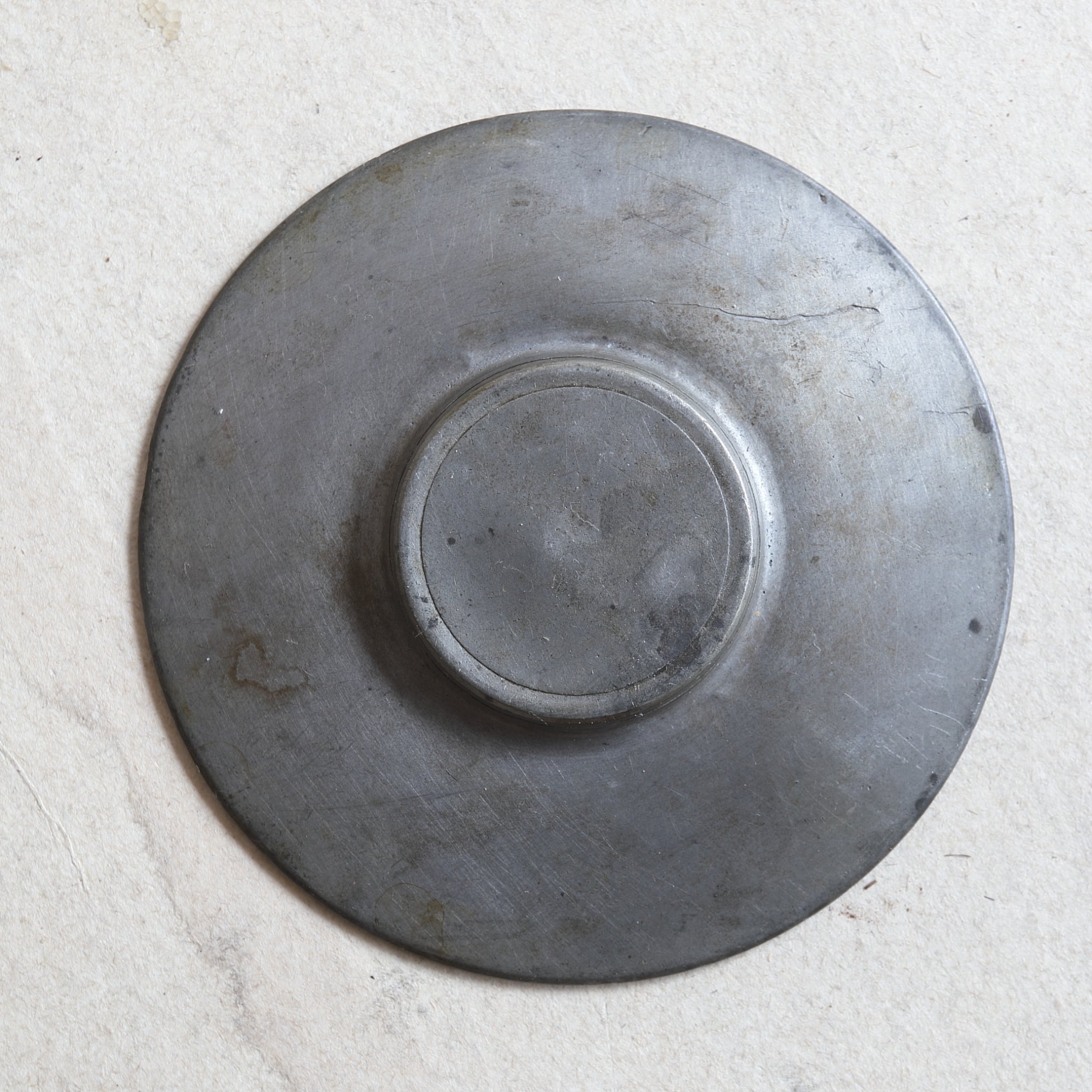 古锡圆式茶托 5件套(清朝, 公元1616年–1911年)