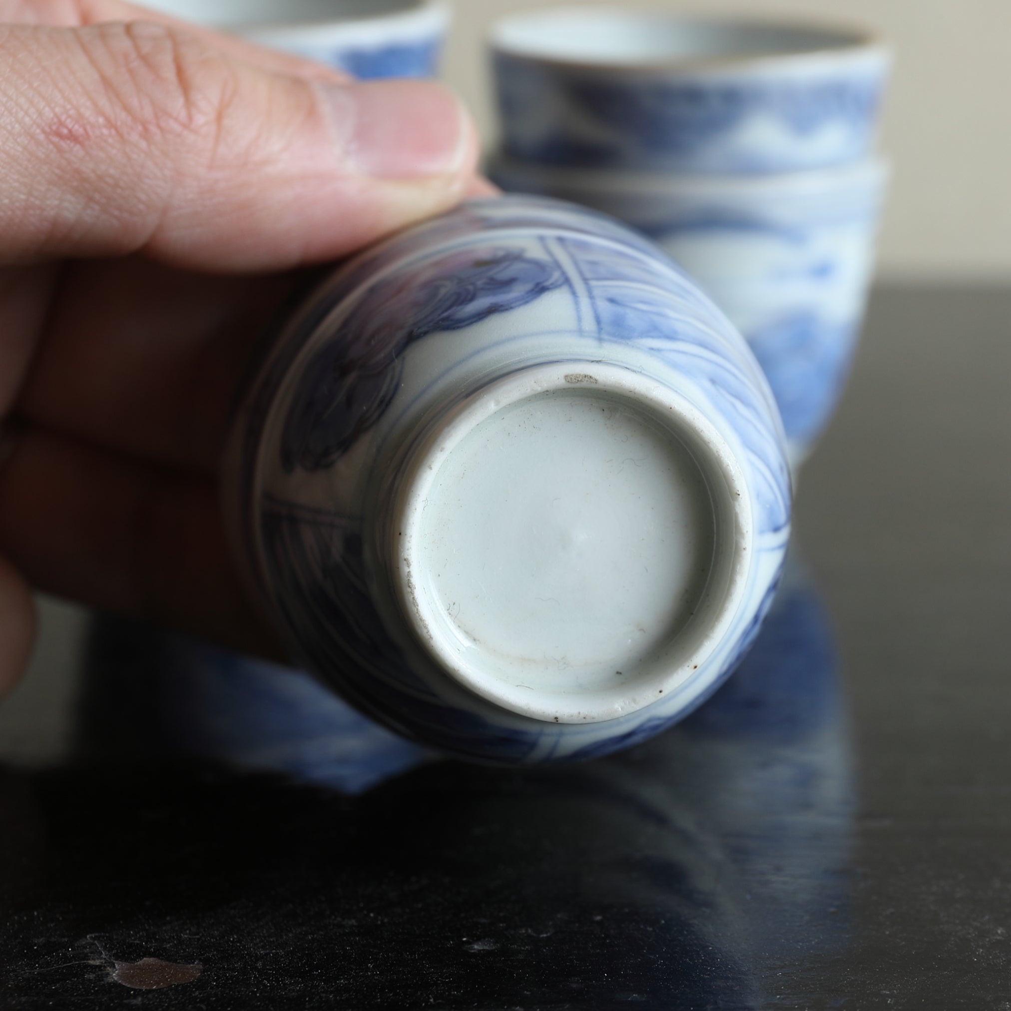 TAZA PARA SENCHA CON BANDA, Ko-Imari, juego de 5, Período Edo(1603–1867 d. C.)