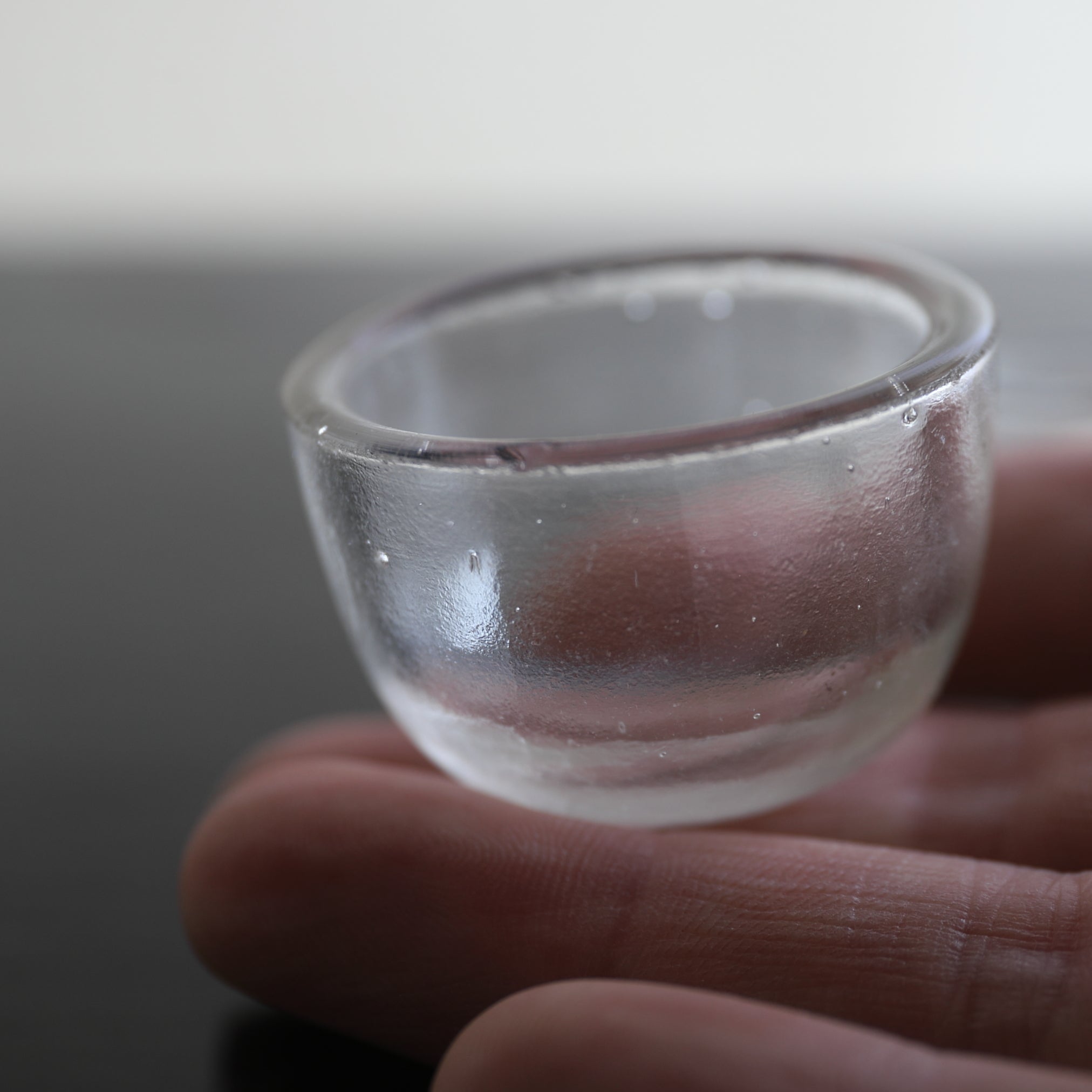 TAZA PARA SENCHA DE VIDRIO ONDULADO, Con tapa redonda, Mitate(taza para sencha), juego de 5, Moderno(Siglos XIX–XX)
