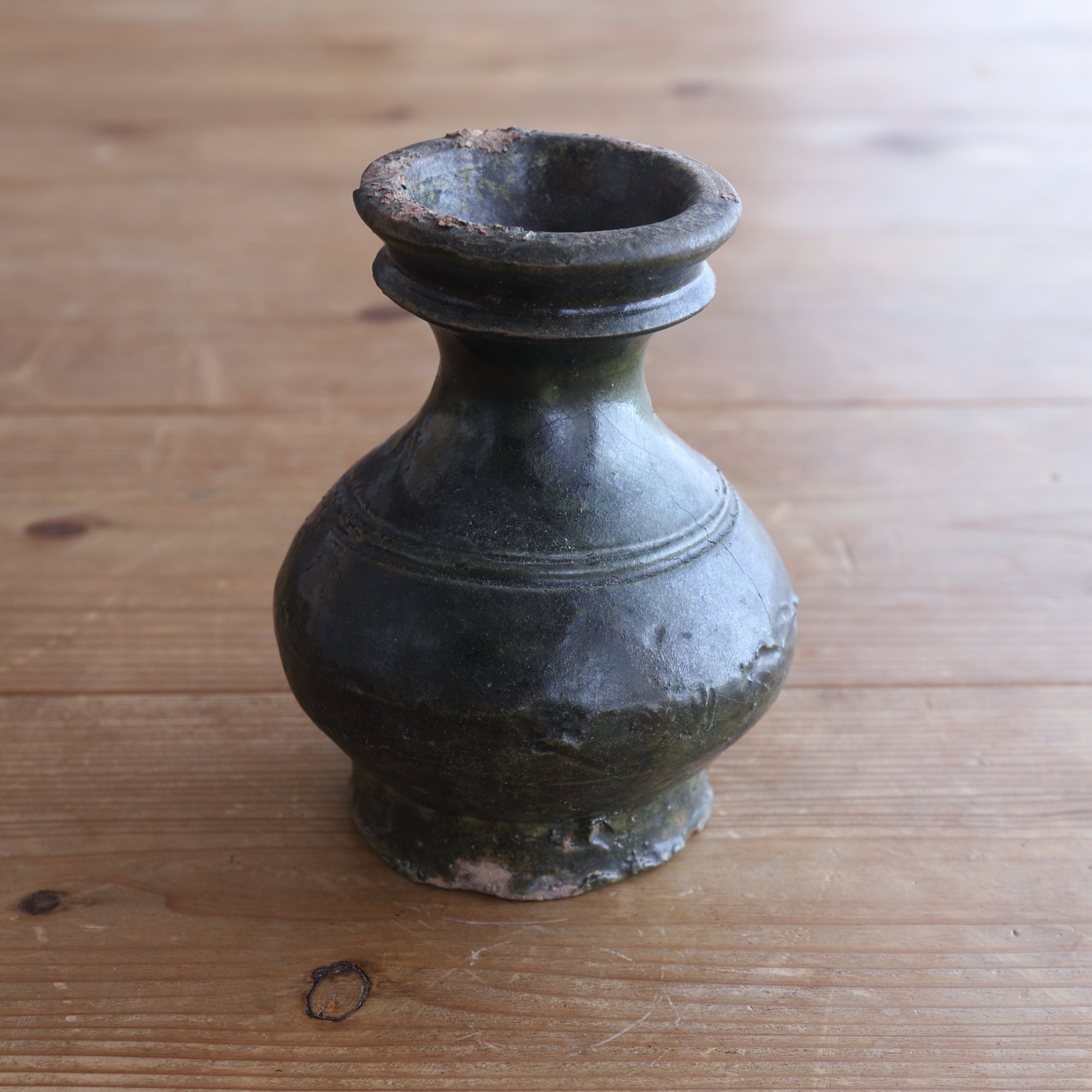 VASO, Smaltato verde, Dinastia Han(206 a.C.–220 d.C.)