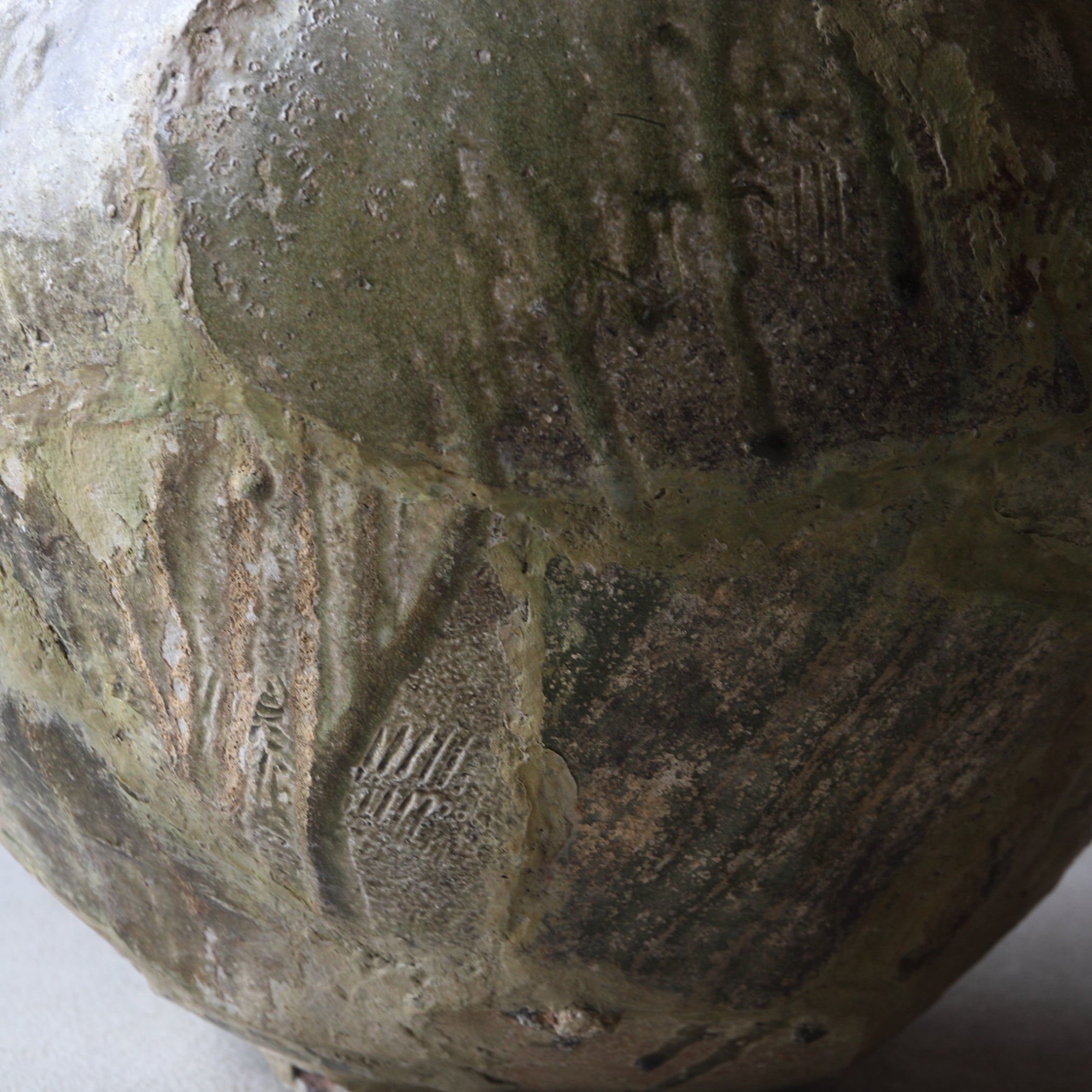 JARRA DE TÚMULO DE SUTRAS / JARRA GRANDE, Ko-Tokoname, con caja inscrita, Período Heian(794–1185 d. C.)