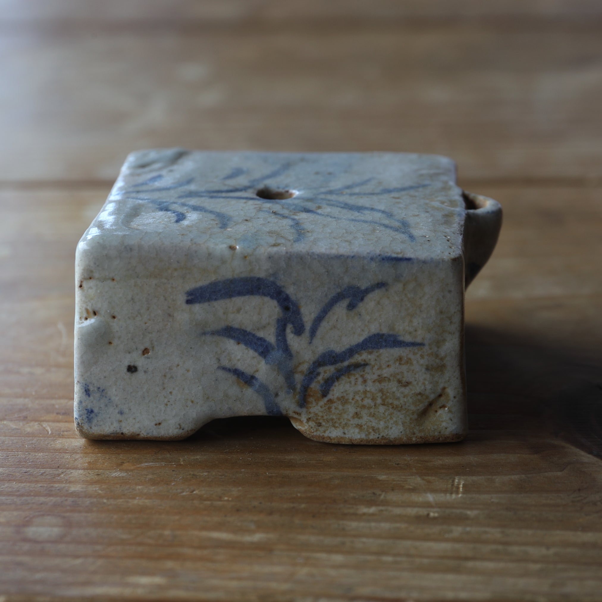WATER DROPPER, Blue-and-white porcelain with grass design, Joseon Dynasty(1392–1897CE)