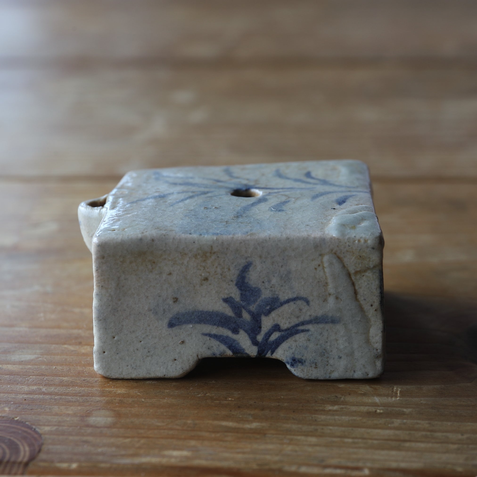 WATER DROPPER, Blue-and-white porcelain with grass design, Joseon Dynasty(1392–1897CE)