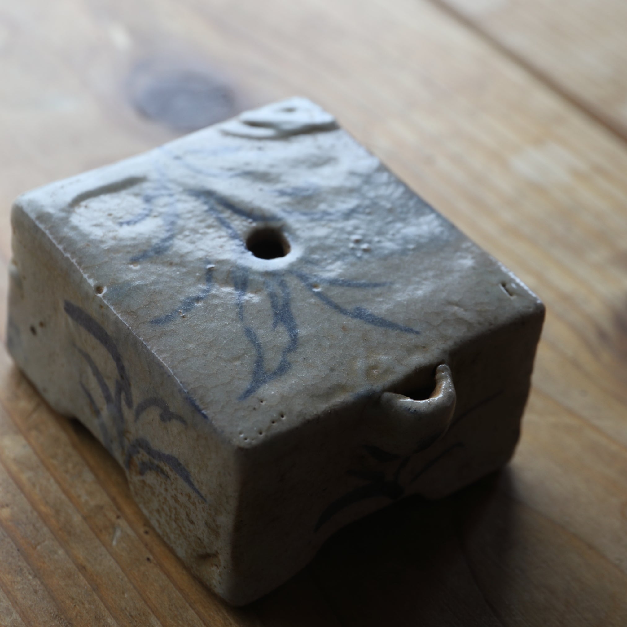 WATER DROPPER, Blue-and-white porcelain with grass design, Joseon Dynasty(1392–1897CE)