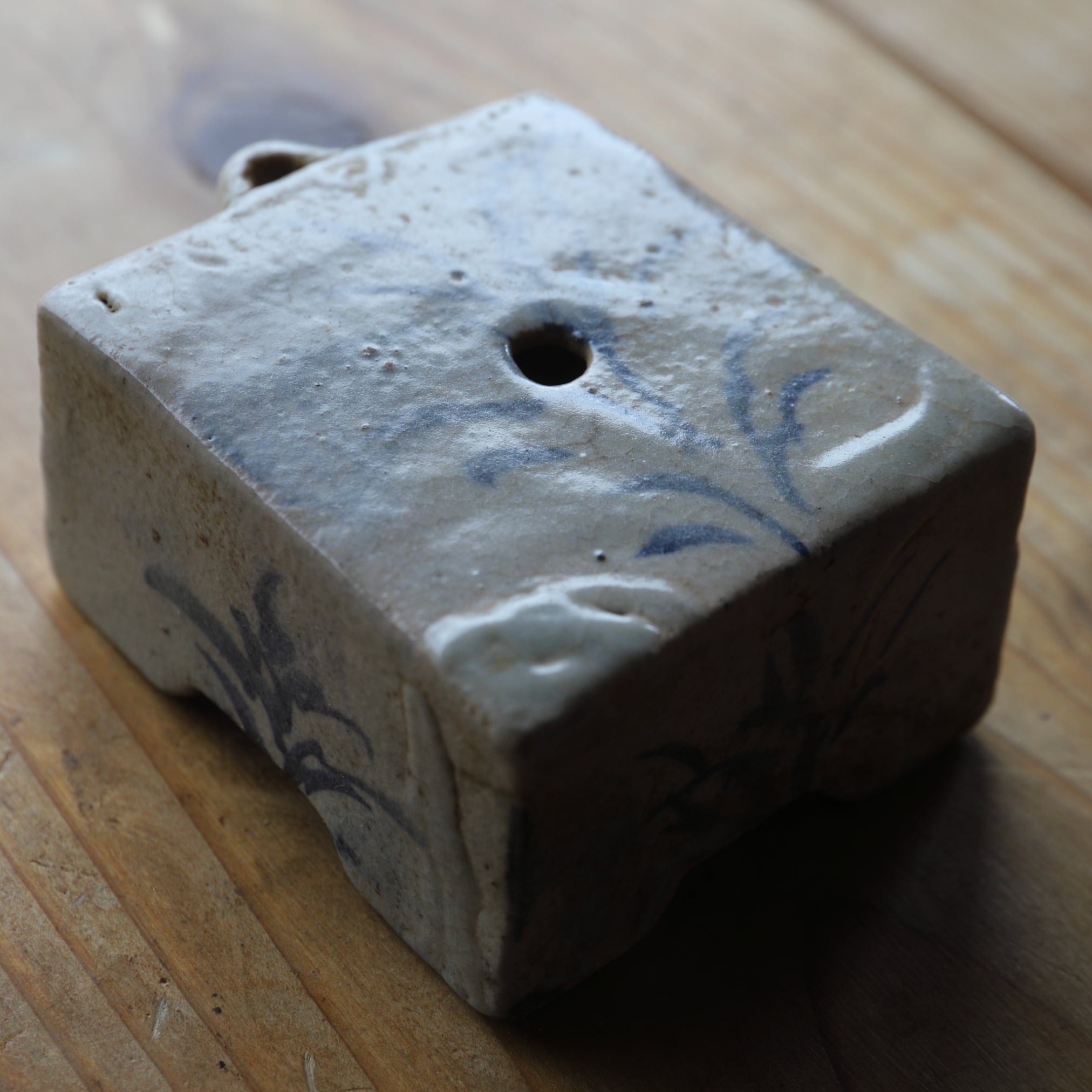 WATER DROPPER, Blue-and-white porcelain with grass design, Joseon Dynasty(1392–1897CE)