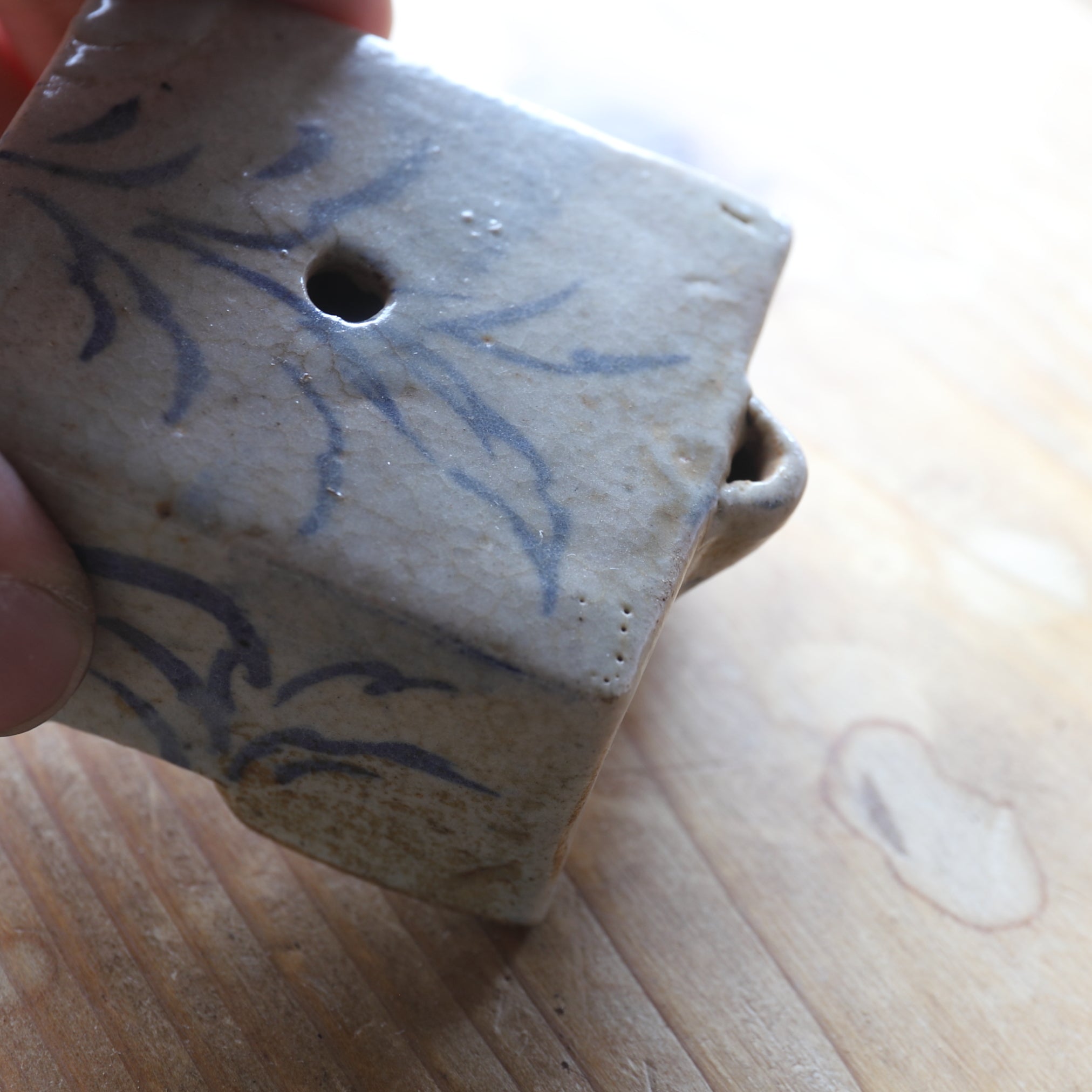 WATER DROPPER, Blue-and-white porcelain with grass design, Joseon Dynasty(1392–1897CE)