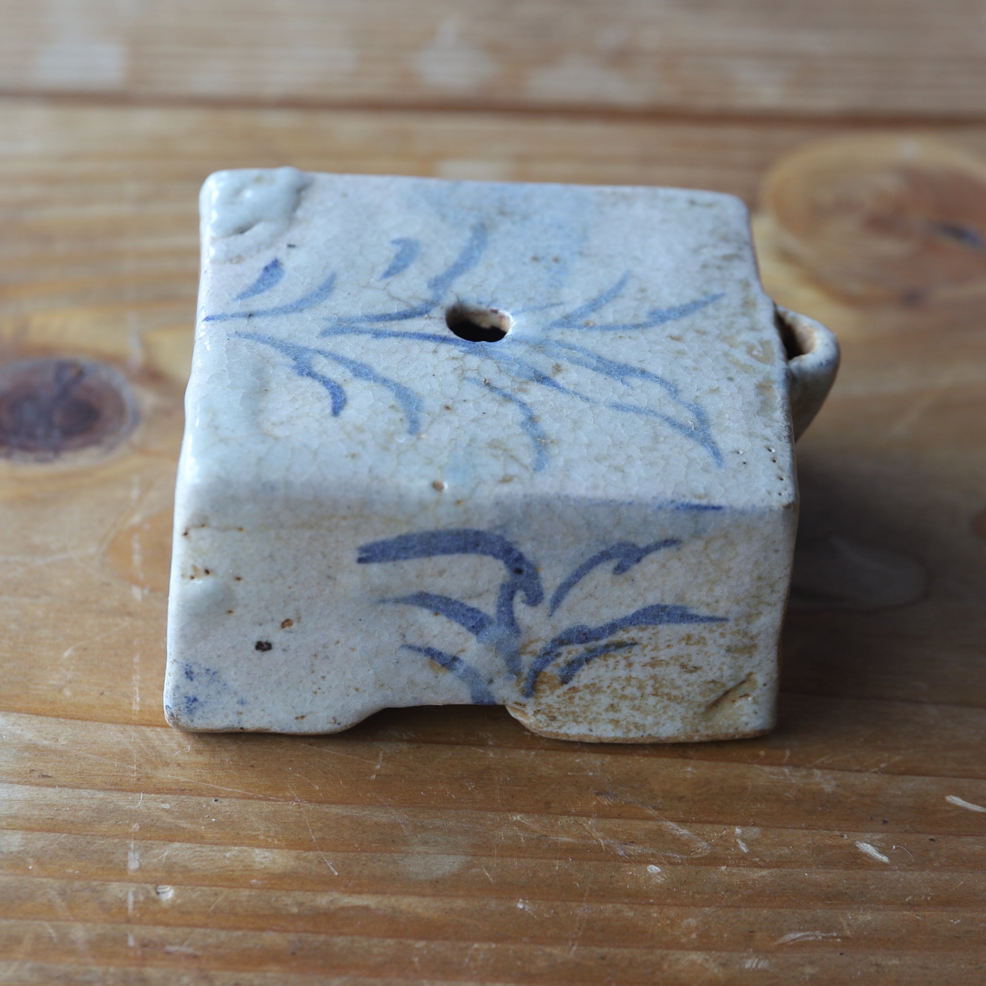 WATER DROPPER, Blue-and-white porcelain with grass design, Joseon Dynasty(1392–1897CE)