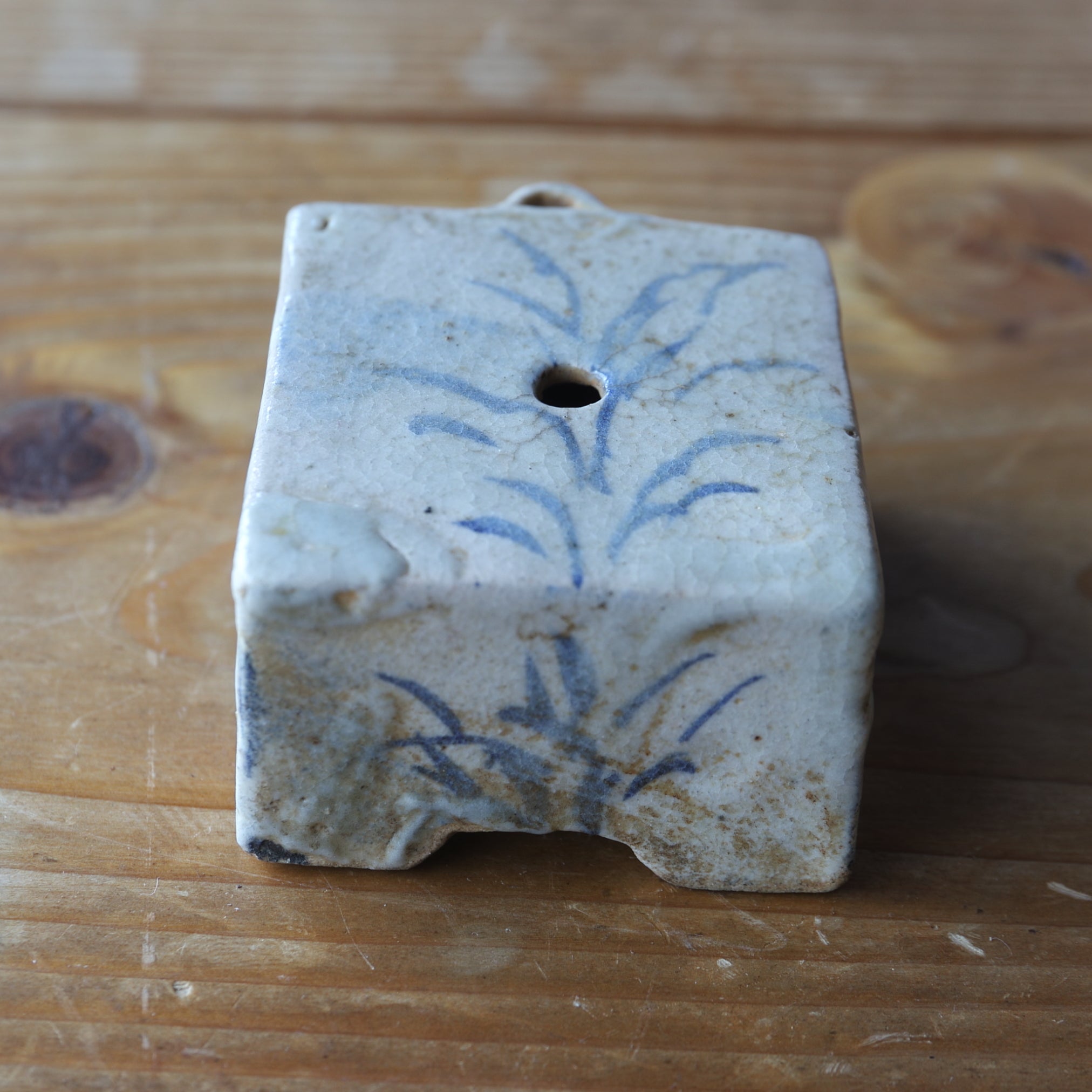 WATER DROPPER, Blue-and-white porcelain with grass design, Joseon Dynasty(1392–1897CE)