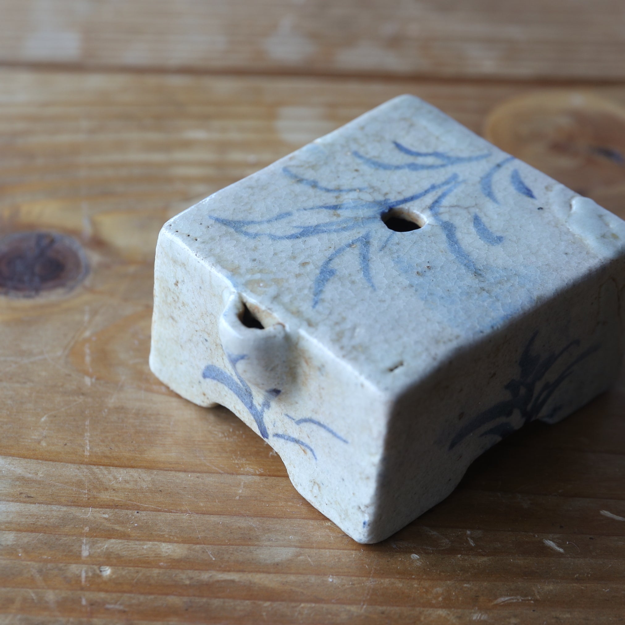 WATER DROPPER, Blue-and-white porcelain with grass design, Joseon Dynasty(1392–1897CE)