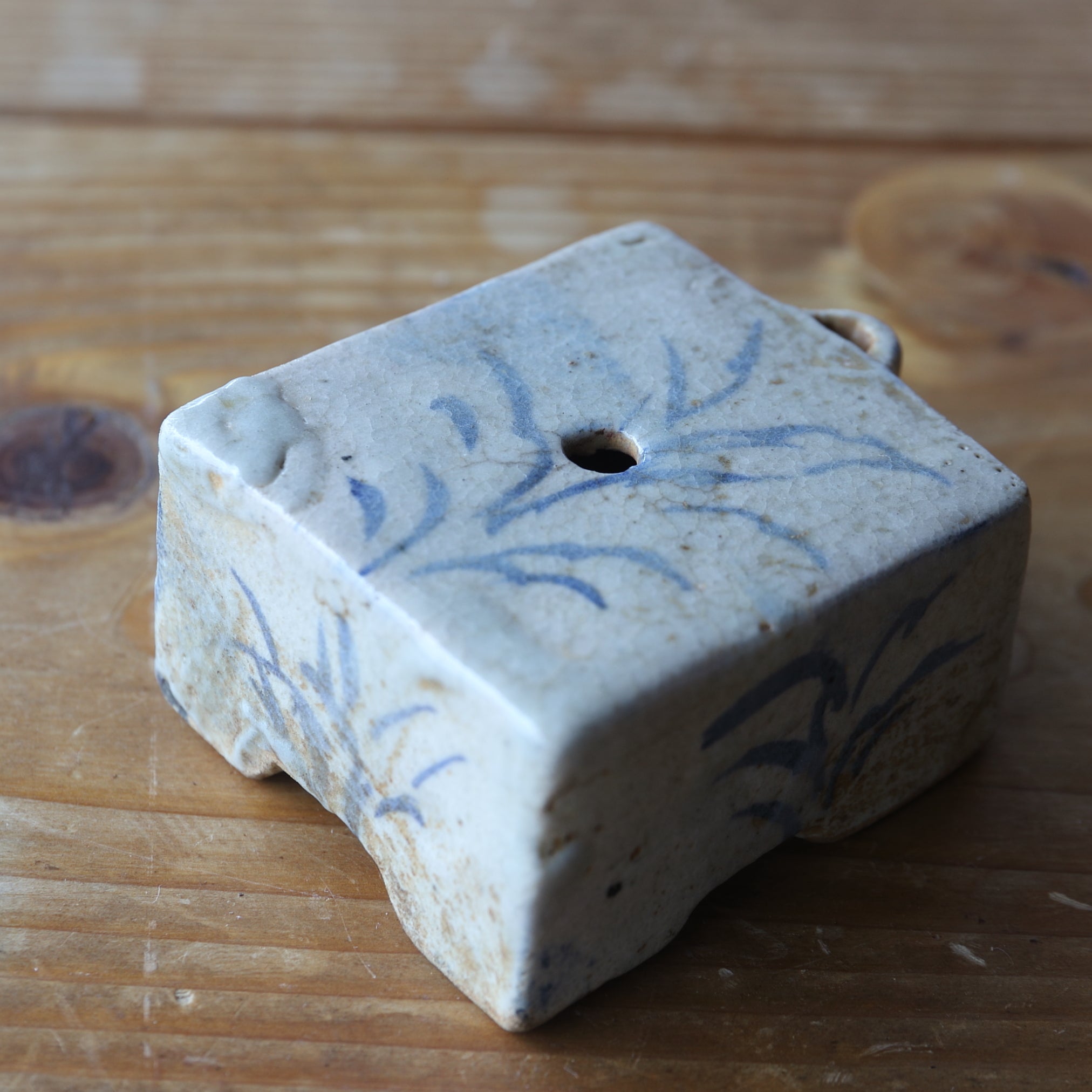 WATER DROPPER, Blue-and-white porcelain with grass design, Joseon Dynasty(1392–1897CE)