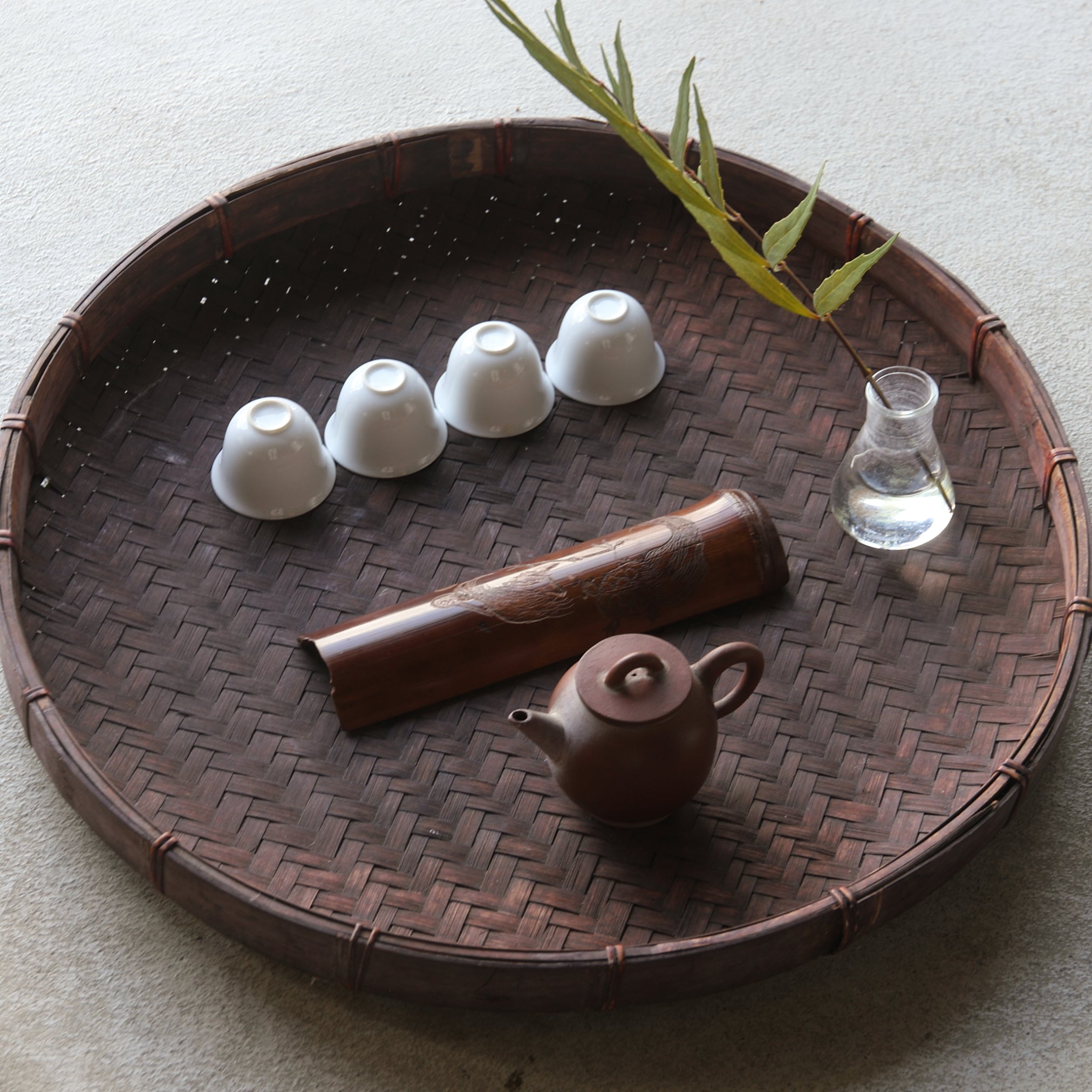 BANDEJA DE TÉ DE BAMBÚ, Yao, c, Edad Moderna Temprana(Siglos XVI–XIX)