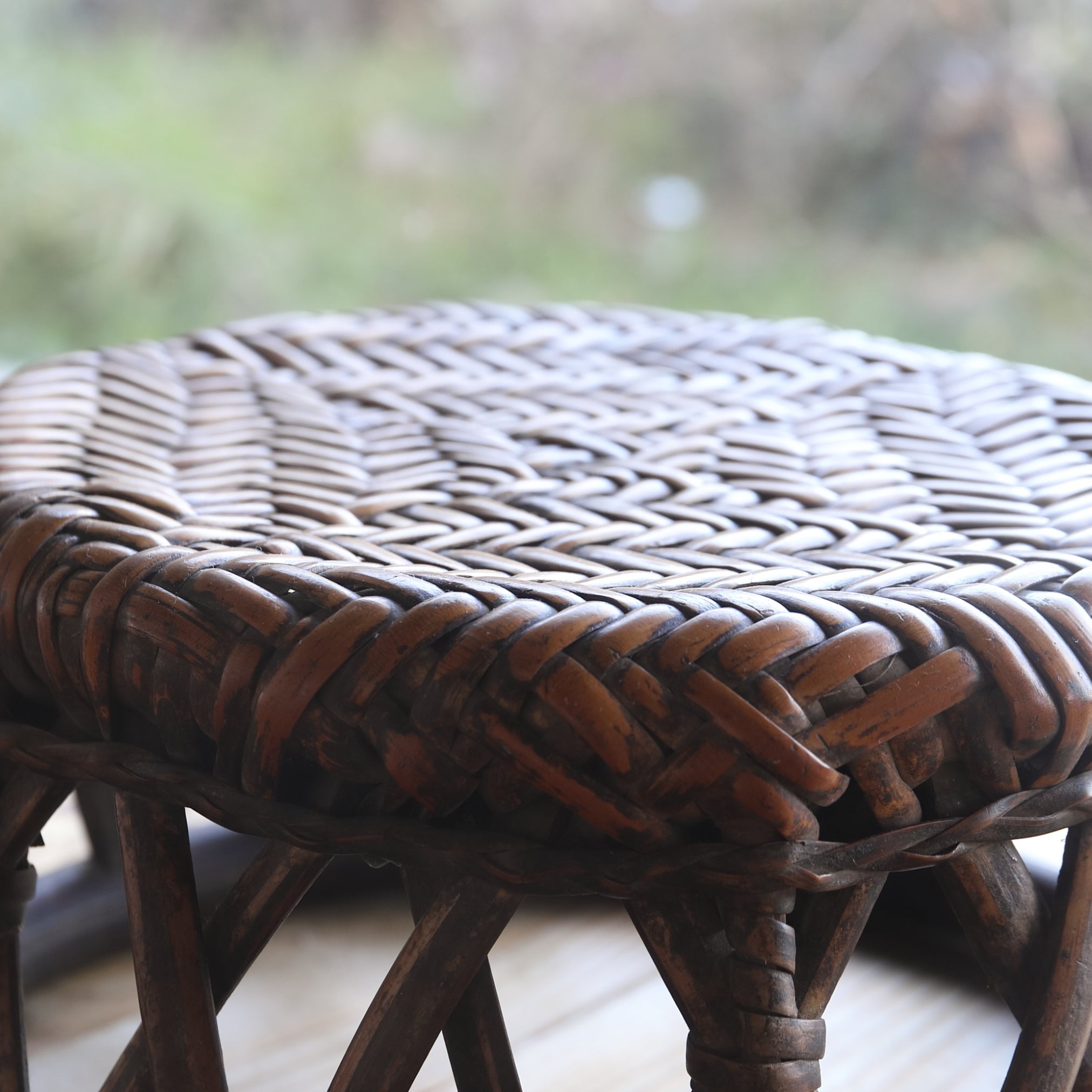 BAMBOO-WOVEN LOW STOOL, Yao, b2, Early Modern Period(16th–19th centuries)