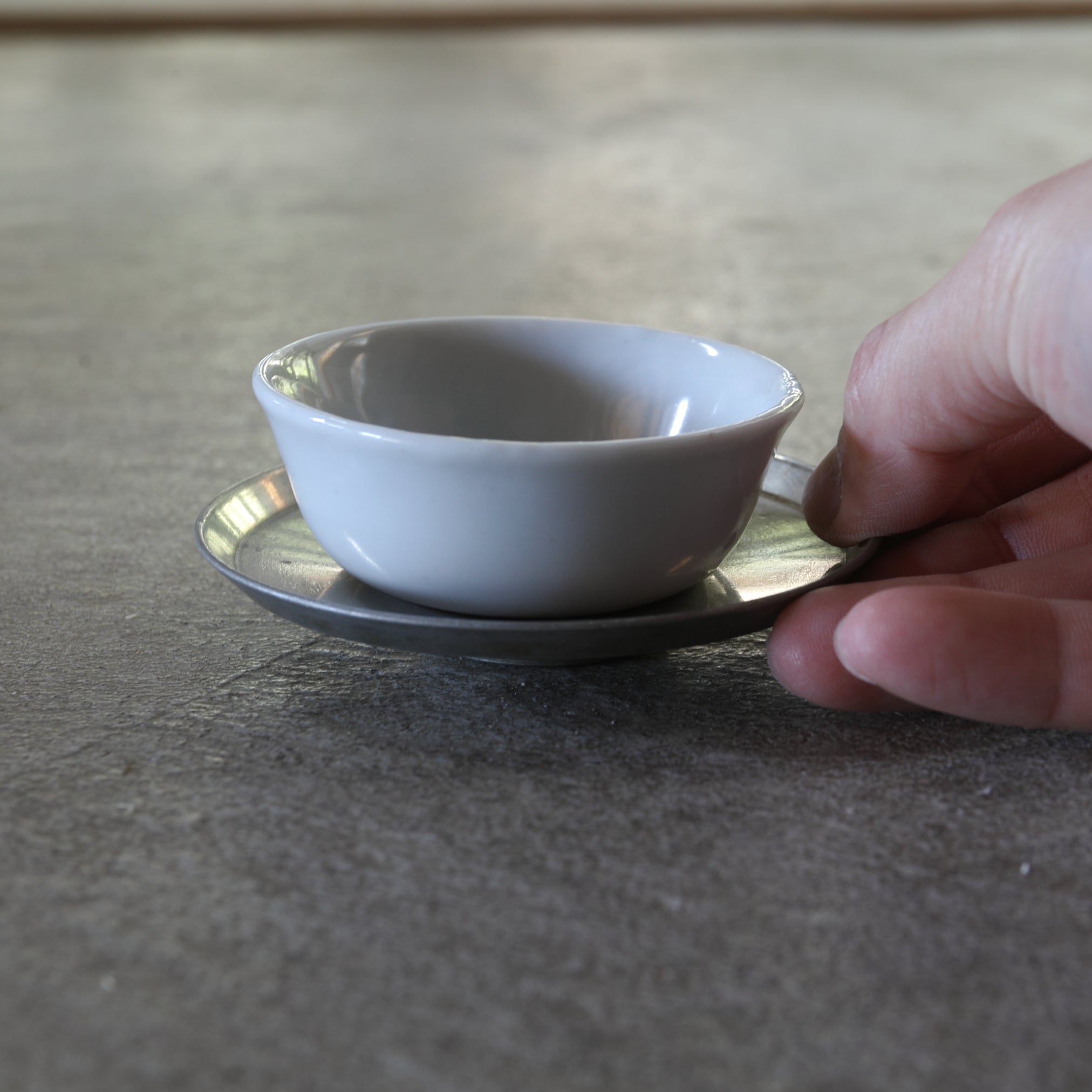 古錫圓式茶托 5件套(近世, 西元16–19世紀)