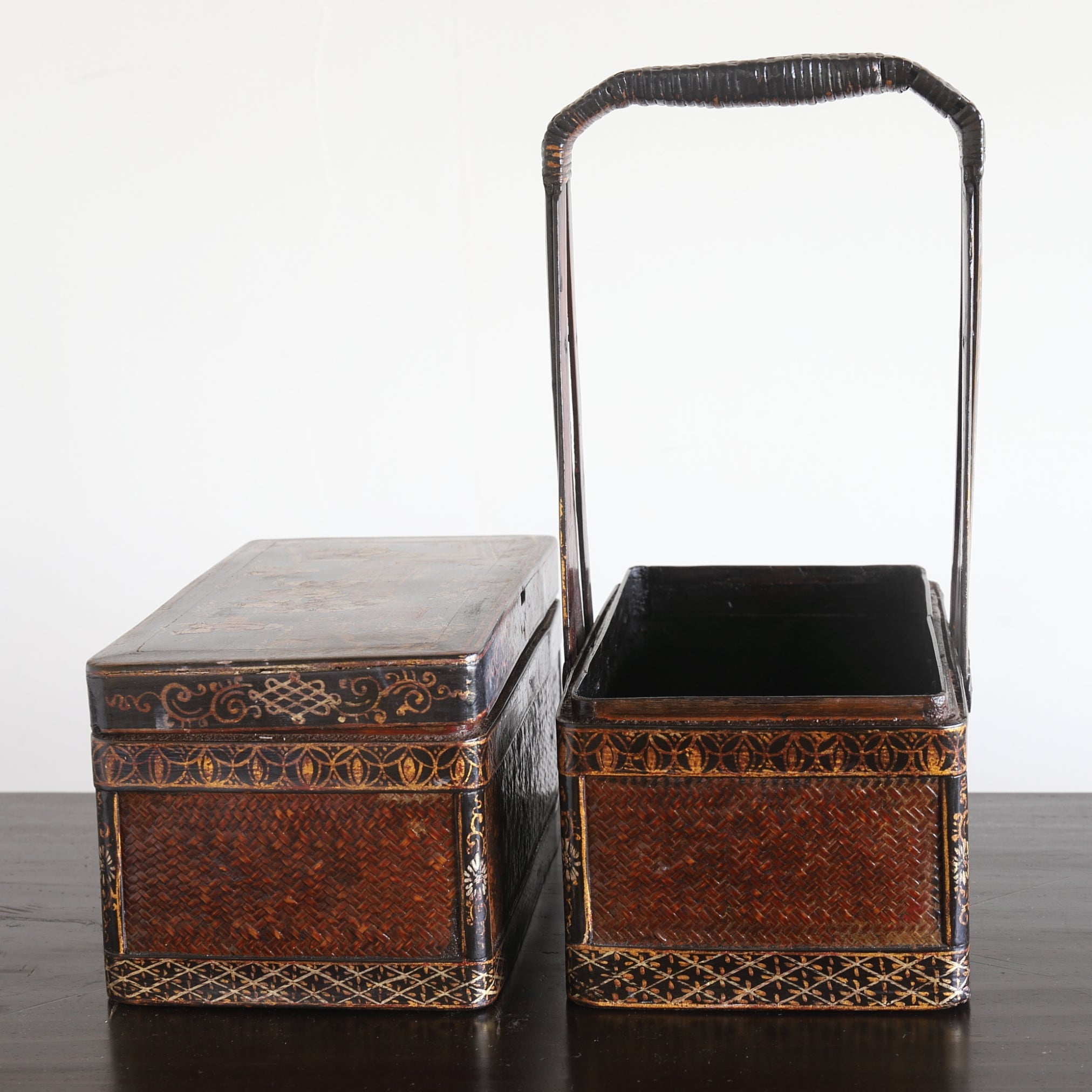 CESTA CON ASA, Dinastía Qing(1616–1911 d. C.)