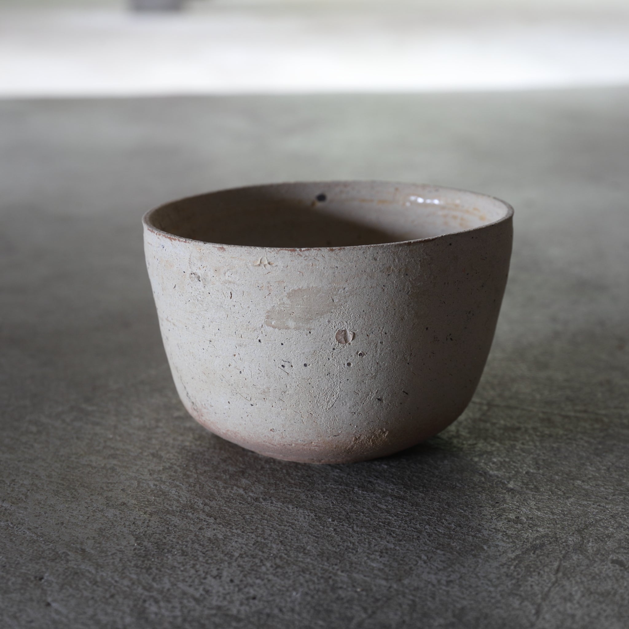 春秋戦国時代 原始青磁灰陶碗 筒茶碗 1(770–221 BCE)