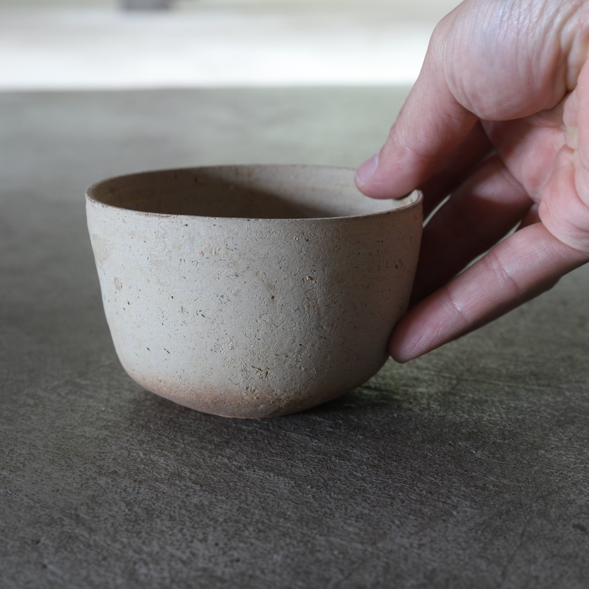 春秋戦国時代 原始青磁灰陶碗 筒茶碗 1(770–221 BCE)