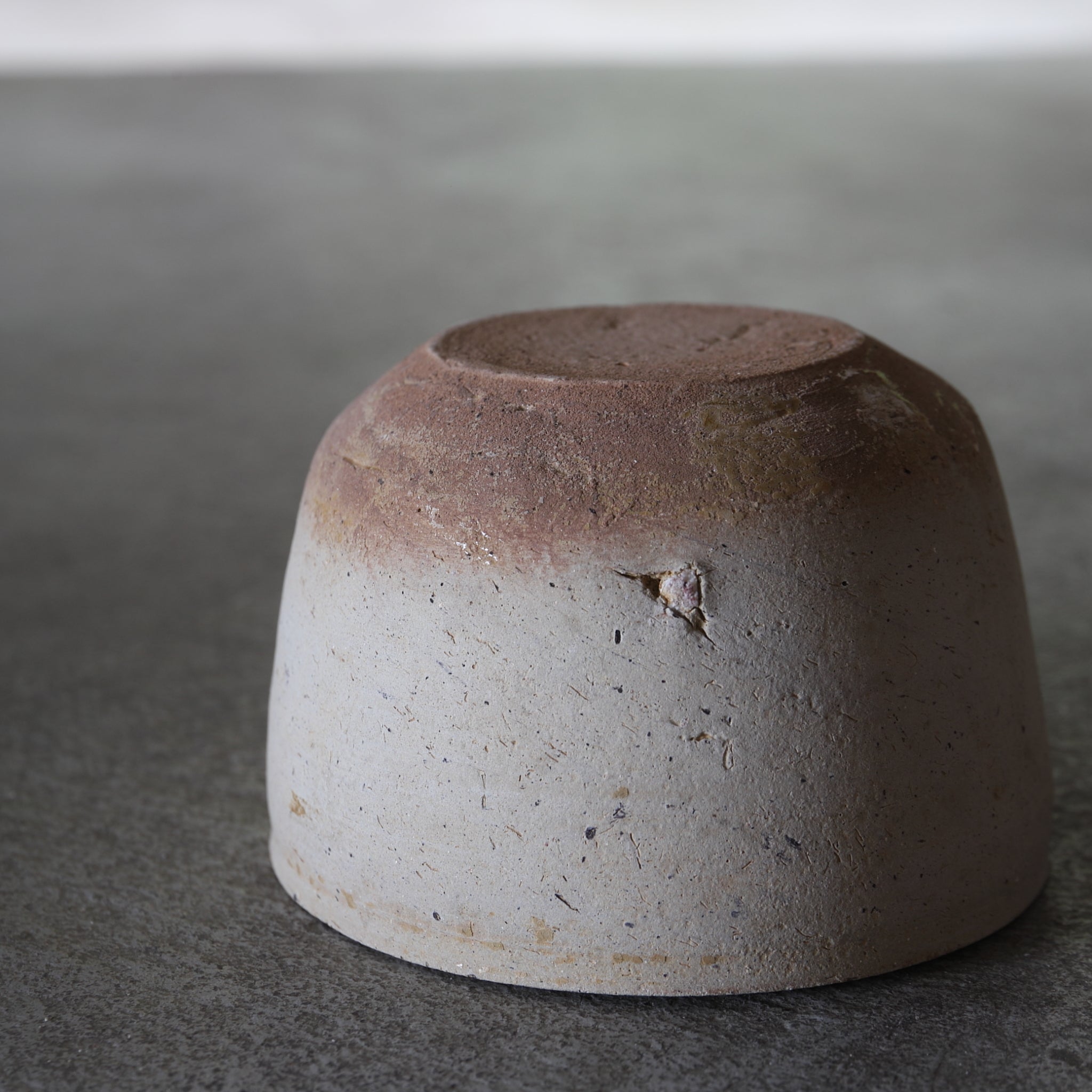 春秋戦国時代 原始青磁灰陶碗 筒茶碗 1(770–221 BCE)