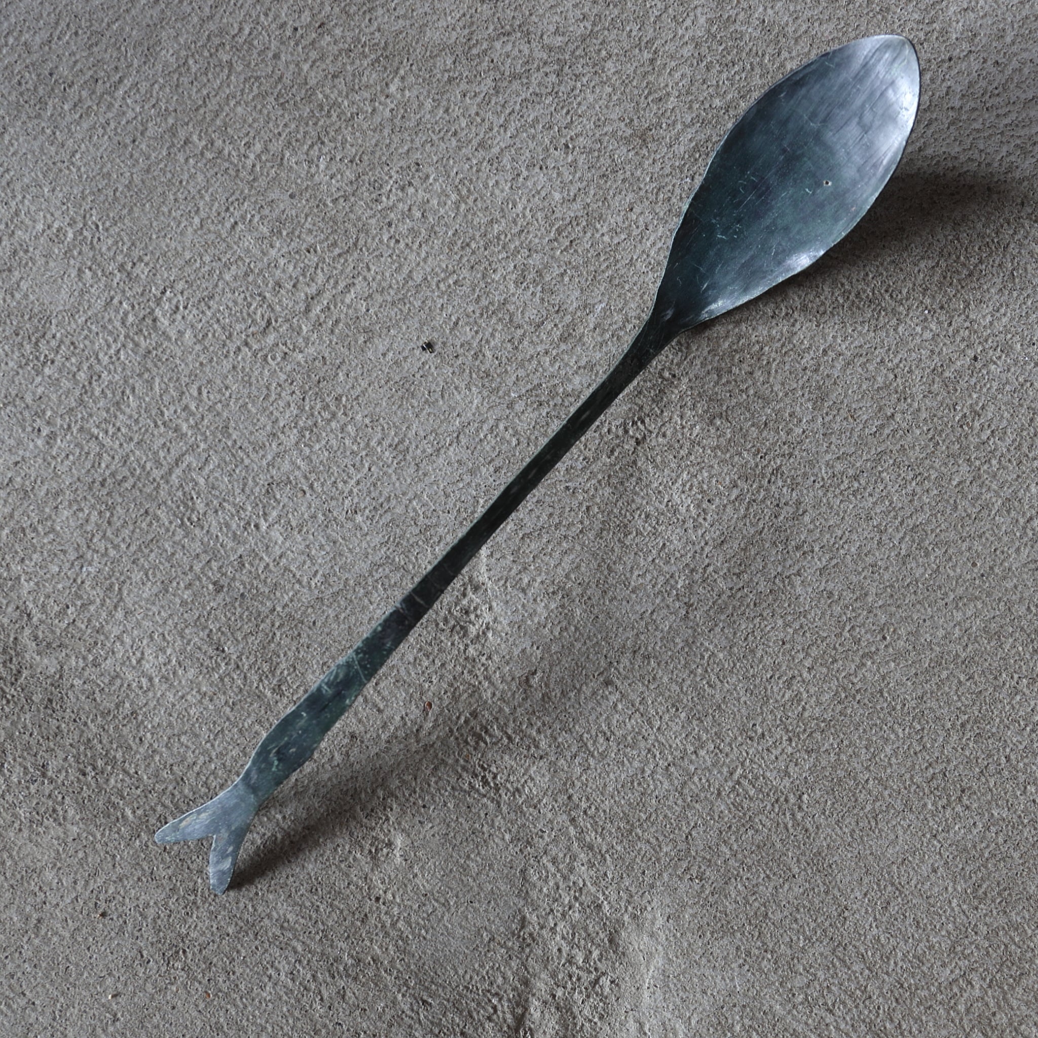 BRONZE SPOON / ASH SPOON, Sahari, Goryeo Dynasty(918–1392CE)