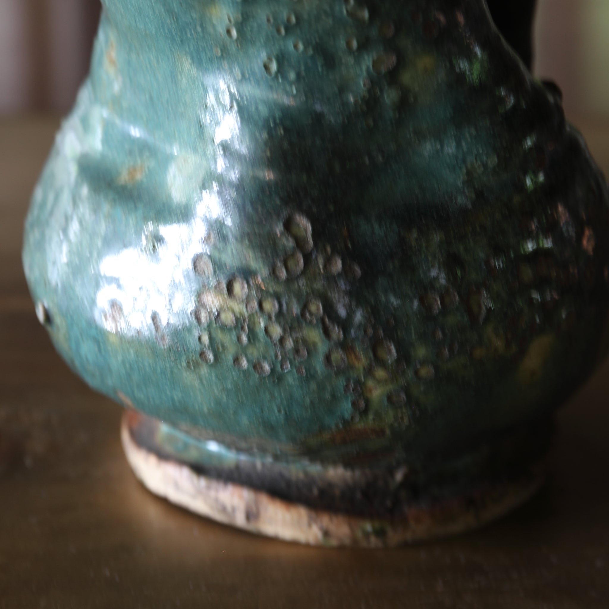 AGUAMANIL DEFORMADO, Vidriado verde, Edad Moderna Temprana(Siglos XVI–XIX)