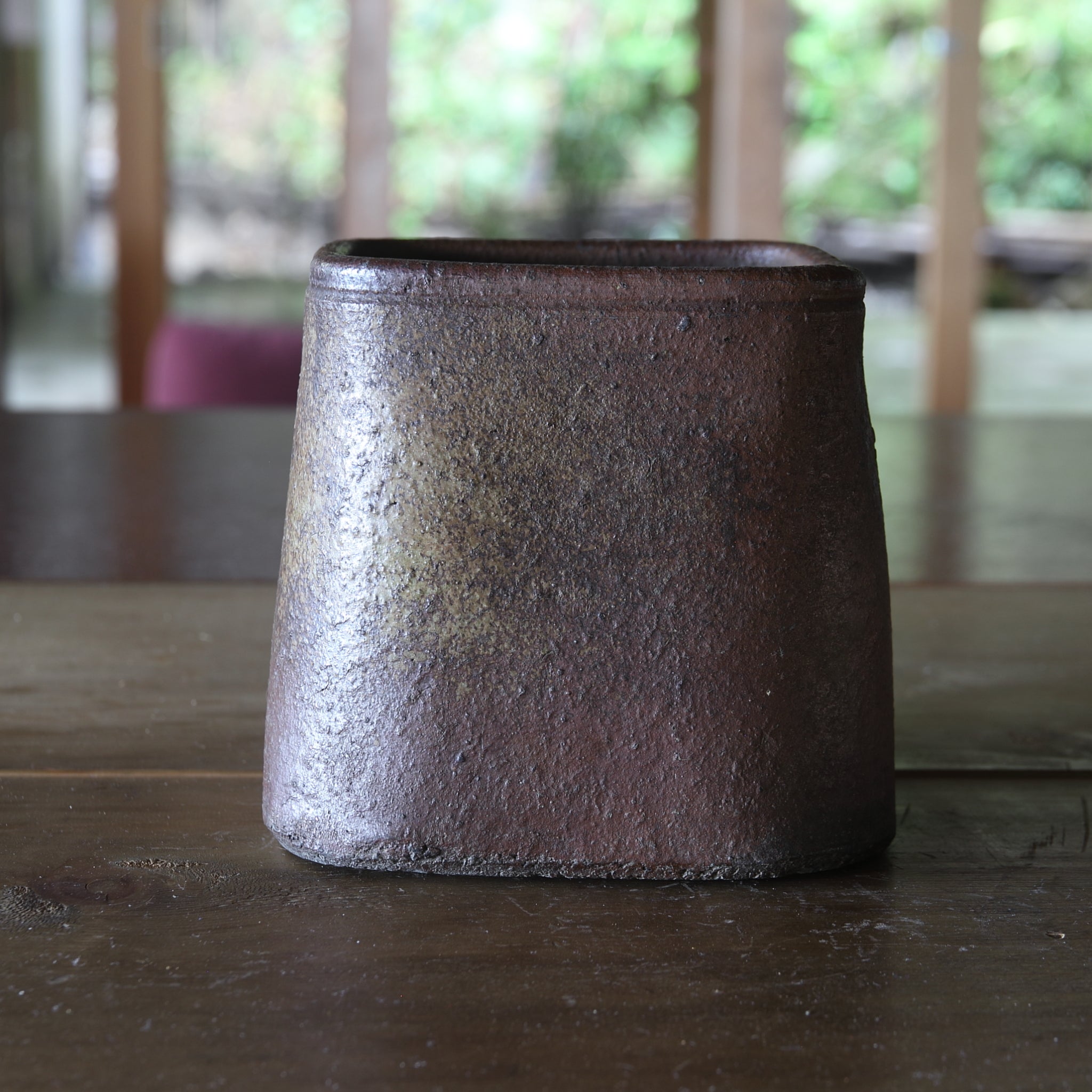 TUBE, Ko-Bizen, with a square-shaped form, Muromachi Period(1336–1573CE)