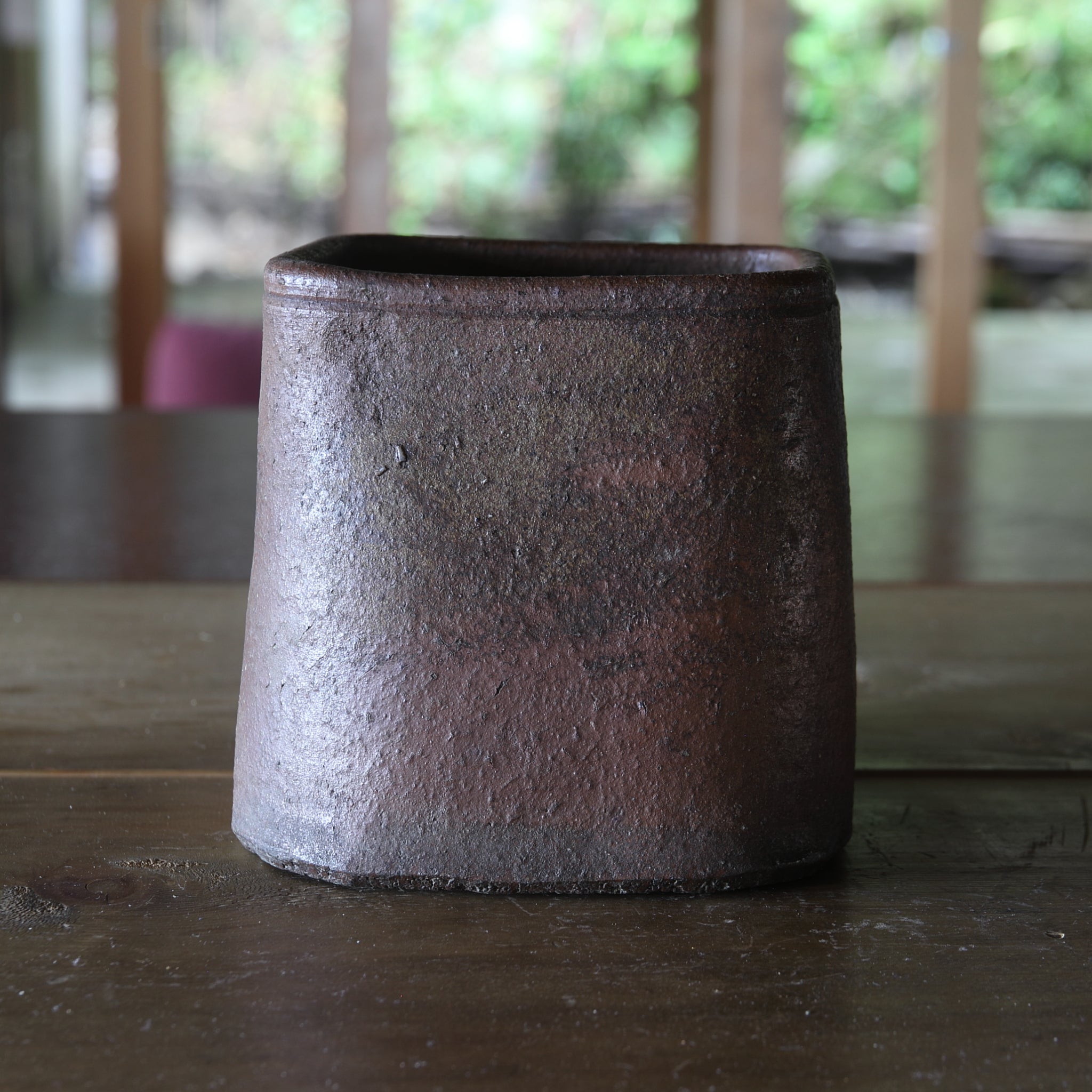 TUBE, Ko-Bizen, with a square-shaped form, Muromachi Period(1336–1573CE)