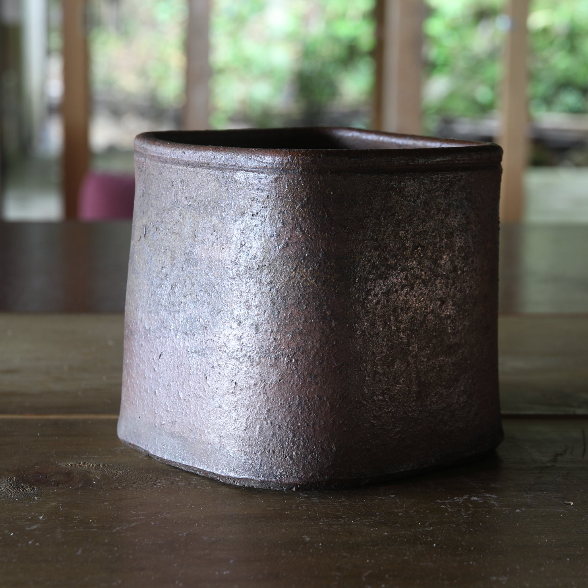 TUBE, Ko-Bizen, with a square-shaped form, Muromachi Period(1336–1573CE)