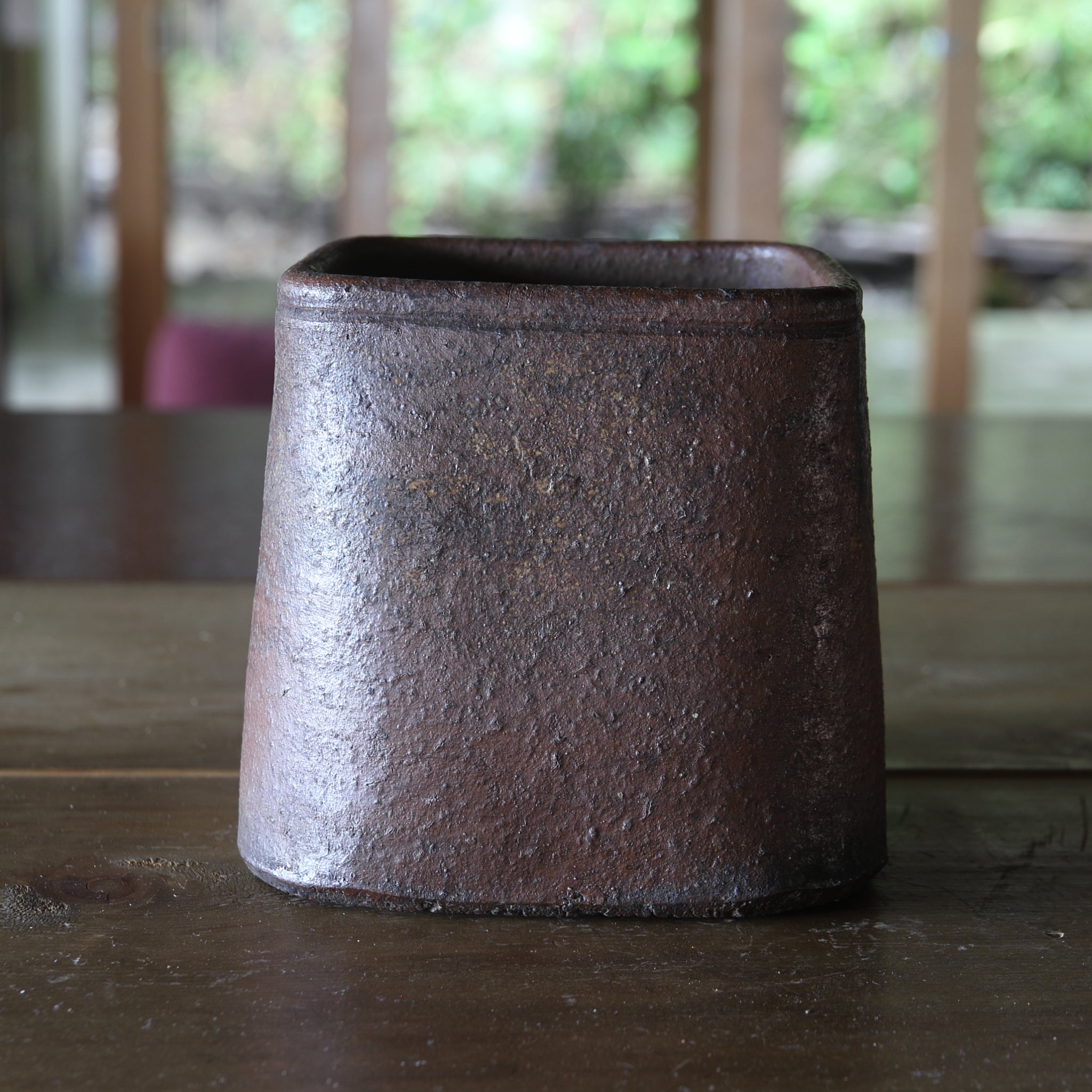 TUBE, Ko-Bizen, with a square-shaped form, Muromachi Period(1336–1573CE)