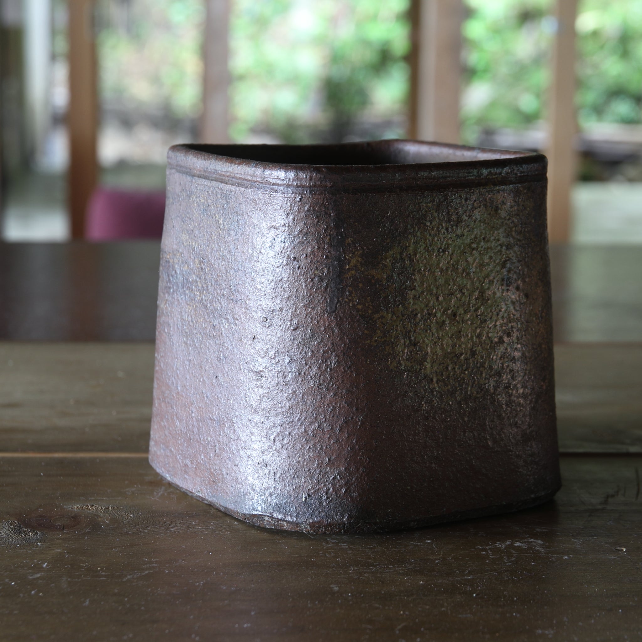TUBE, Ko-Bizen, with a square-shaped form, Muromachi Period(1336–1573CE)