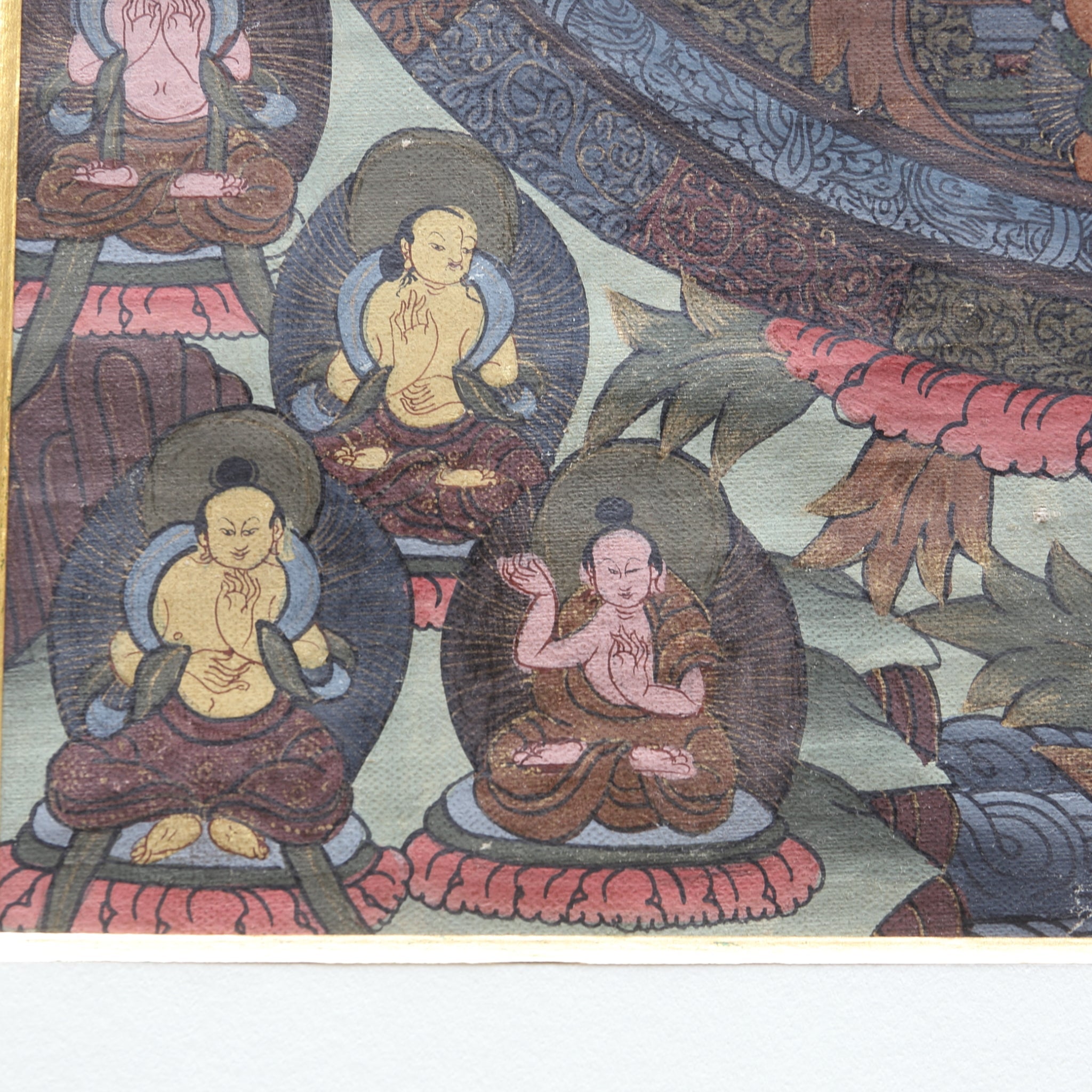 THANGKA, Mit Mandala-Gemälde, Tibetische Antiquität, Frühe Neuzeit(16.–19. Jahrhundert)