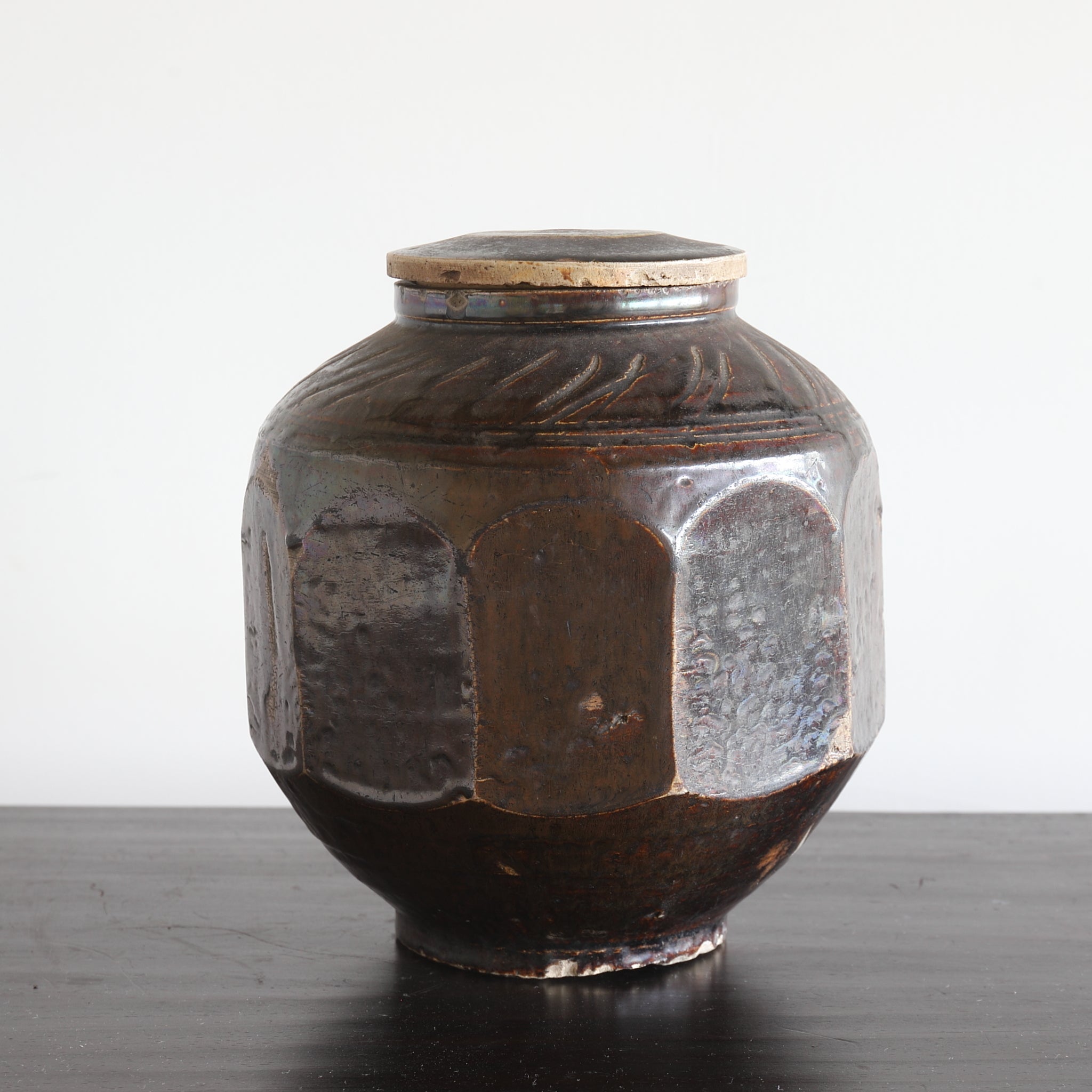 BOTELLA, Vidriado ámbar, Dinastía Joseon(1392–1897 d. C.)