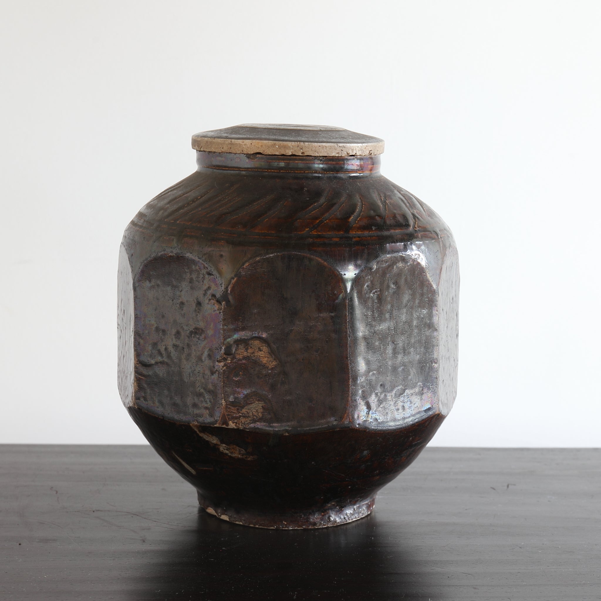 FLASCHE, Bernsteinglasiert, Joseon-Dynastie(1392–1897 n. Chr.)